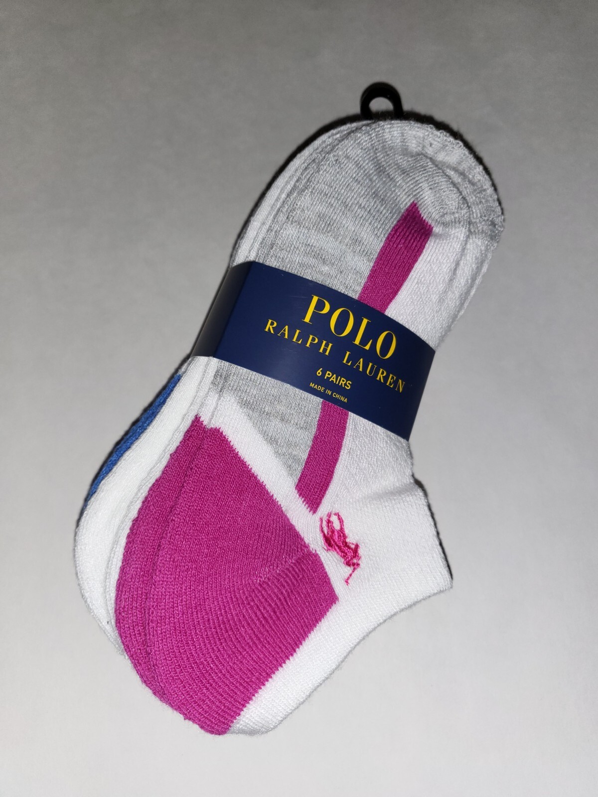 Polo Ralph Lauren 6-pair classic sport socks 6pk low cut socks White Black Navy
