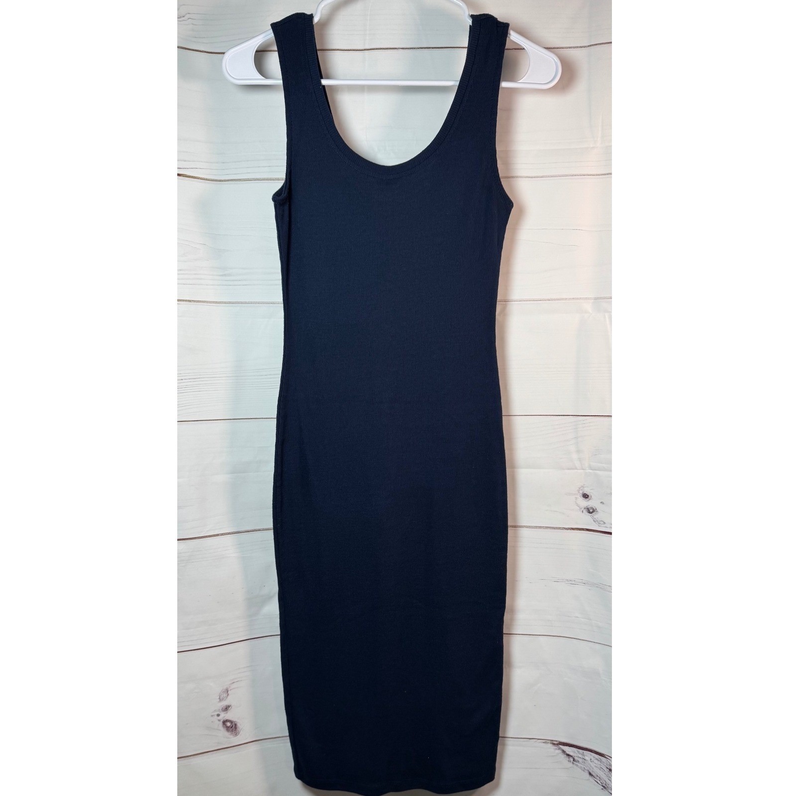 Ambiance Navy Blue Ribbed Tank Dress / Size Small / Sku0110