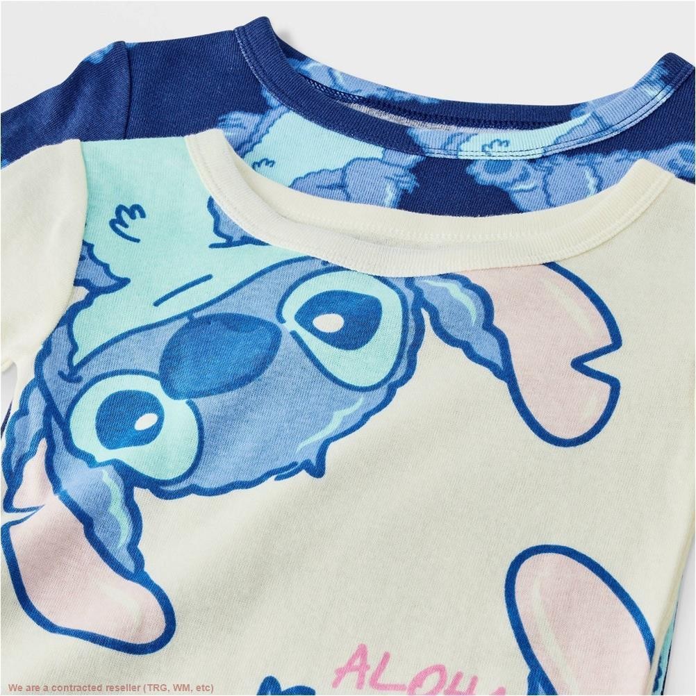 Toddler 4pc Lilo & Stitch Cotton Pajama Set – Blue/White 18M *SEE DEAL!!!*