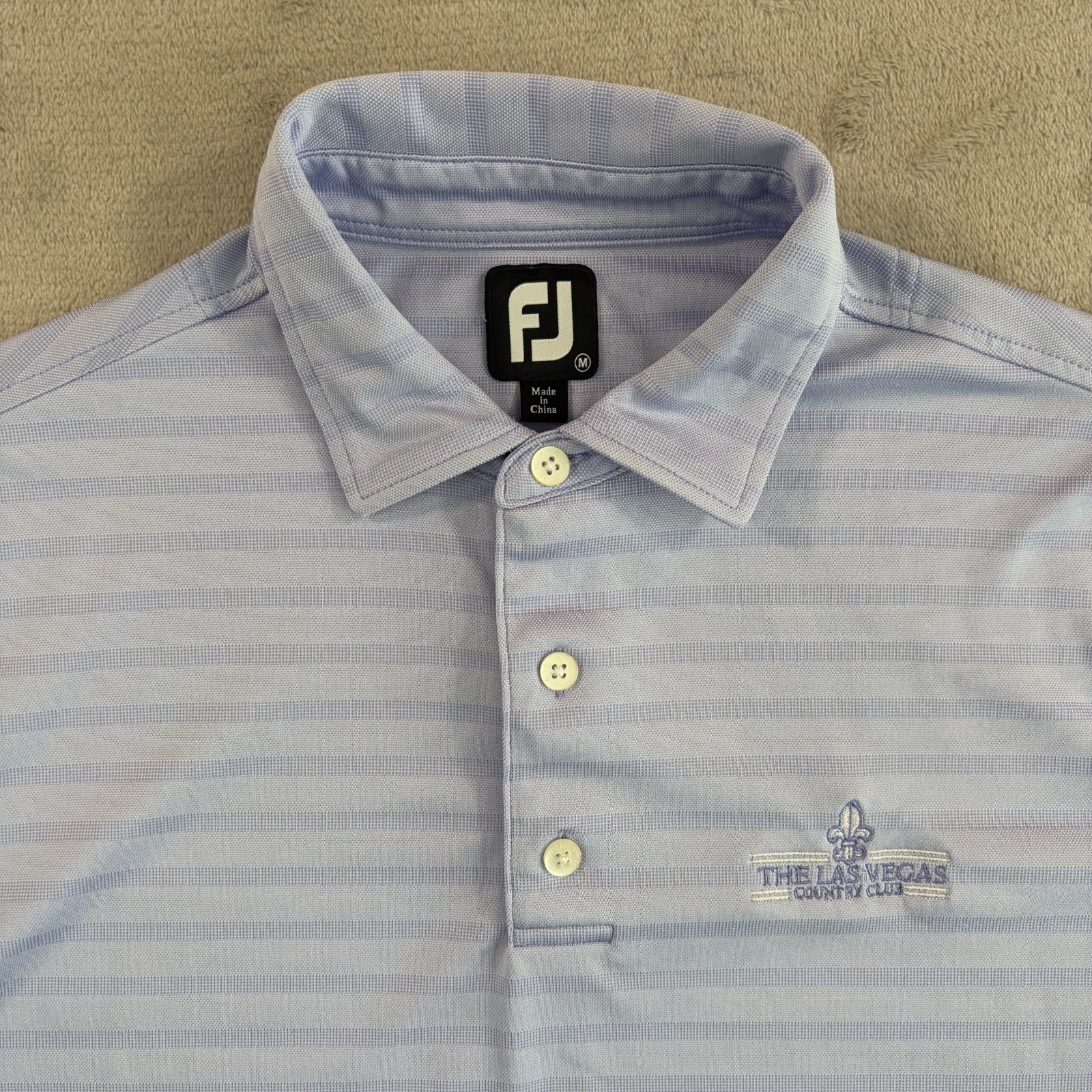 FootJoy x THE LAS VEGAS COUNTRY CLUB Golf Polo Shirt Medium Lavender Performance