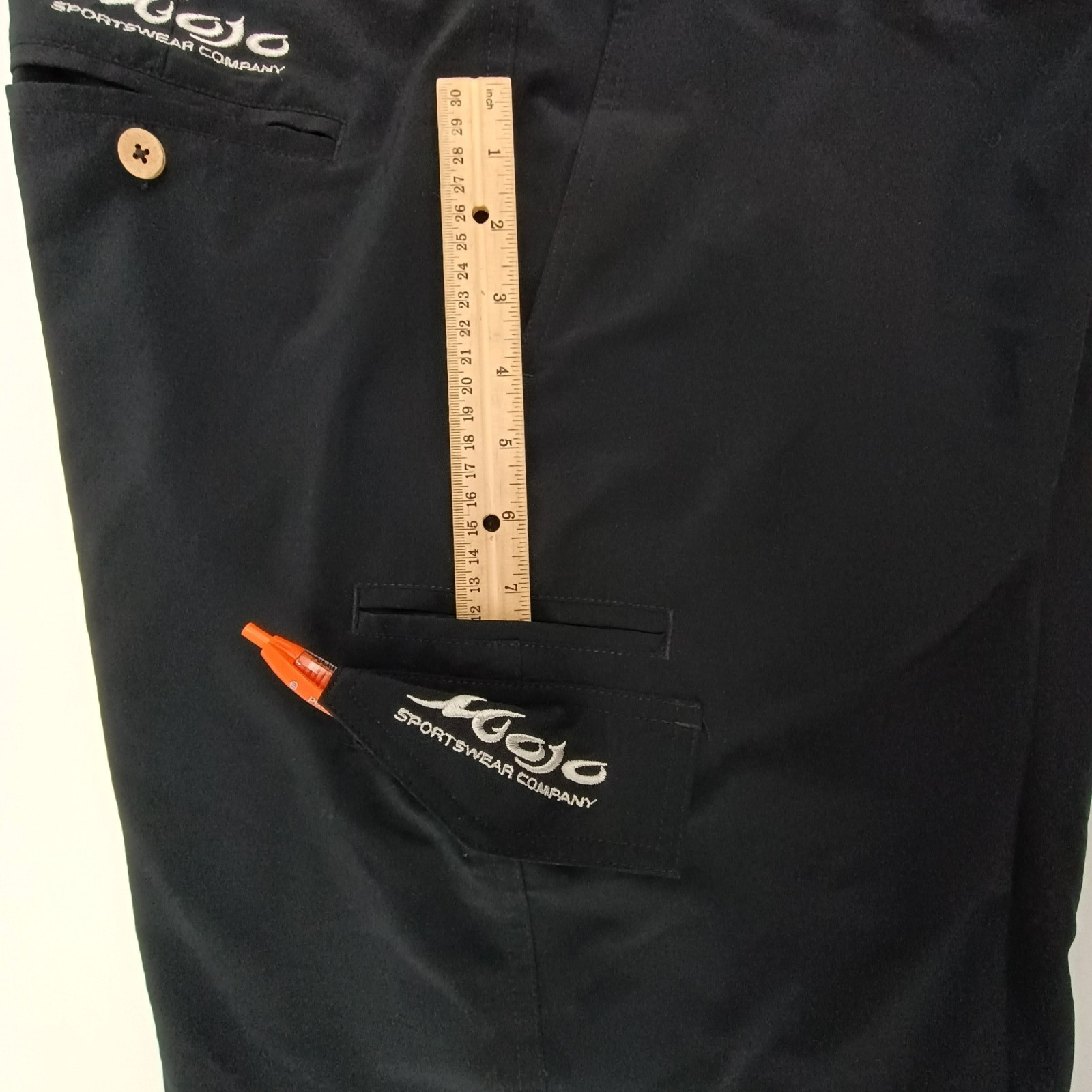 Mojo Sportswear Mens Stretch Fit Performance Shorts Size Medium Black