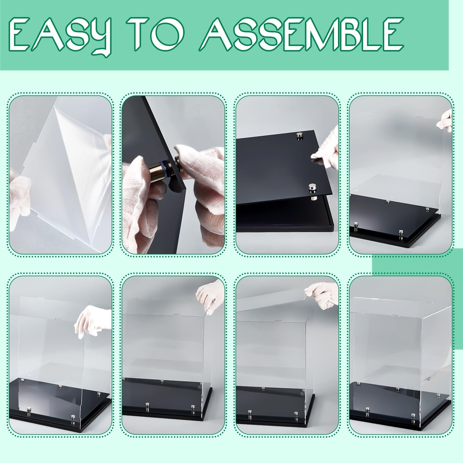 Barydat Clear Hat Display Case 7.8″ 8.6 x 7.8 x 7.8″, As Shown in the Picture