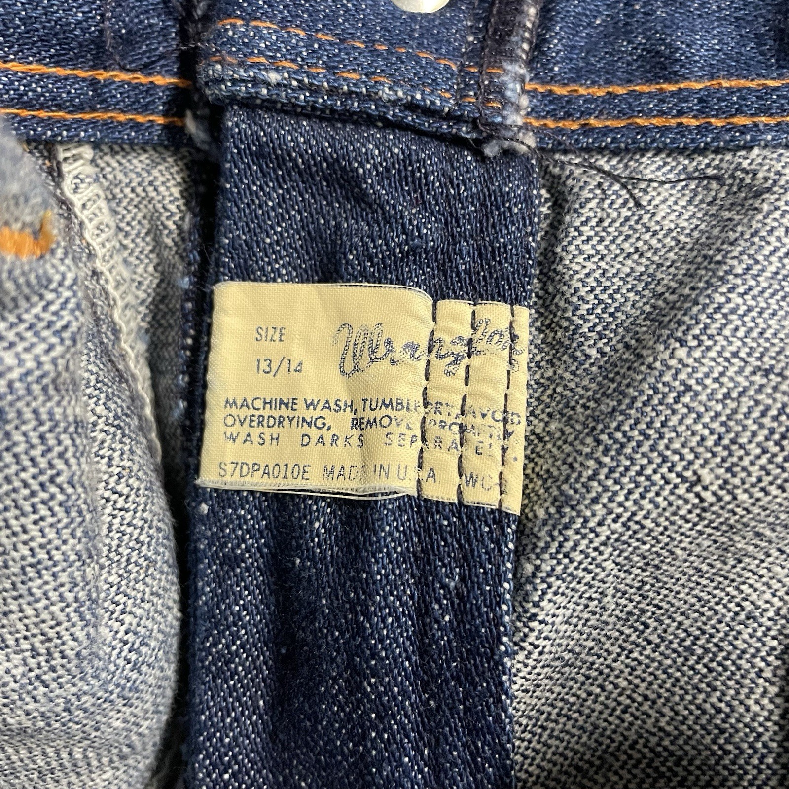 Vintage 70s Wrangler Flare Denim Jeans Women’s 13/14 29×33.5 Made In USA Talon