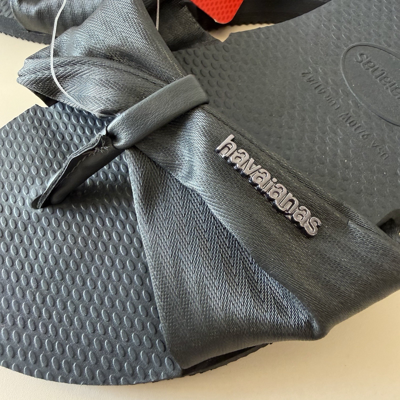 Havaianas Flip Flops Women You ST Tropez Lush Sandals Black Sz 9/10 MSRP $46 NEW