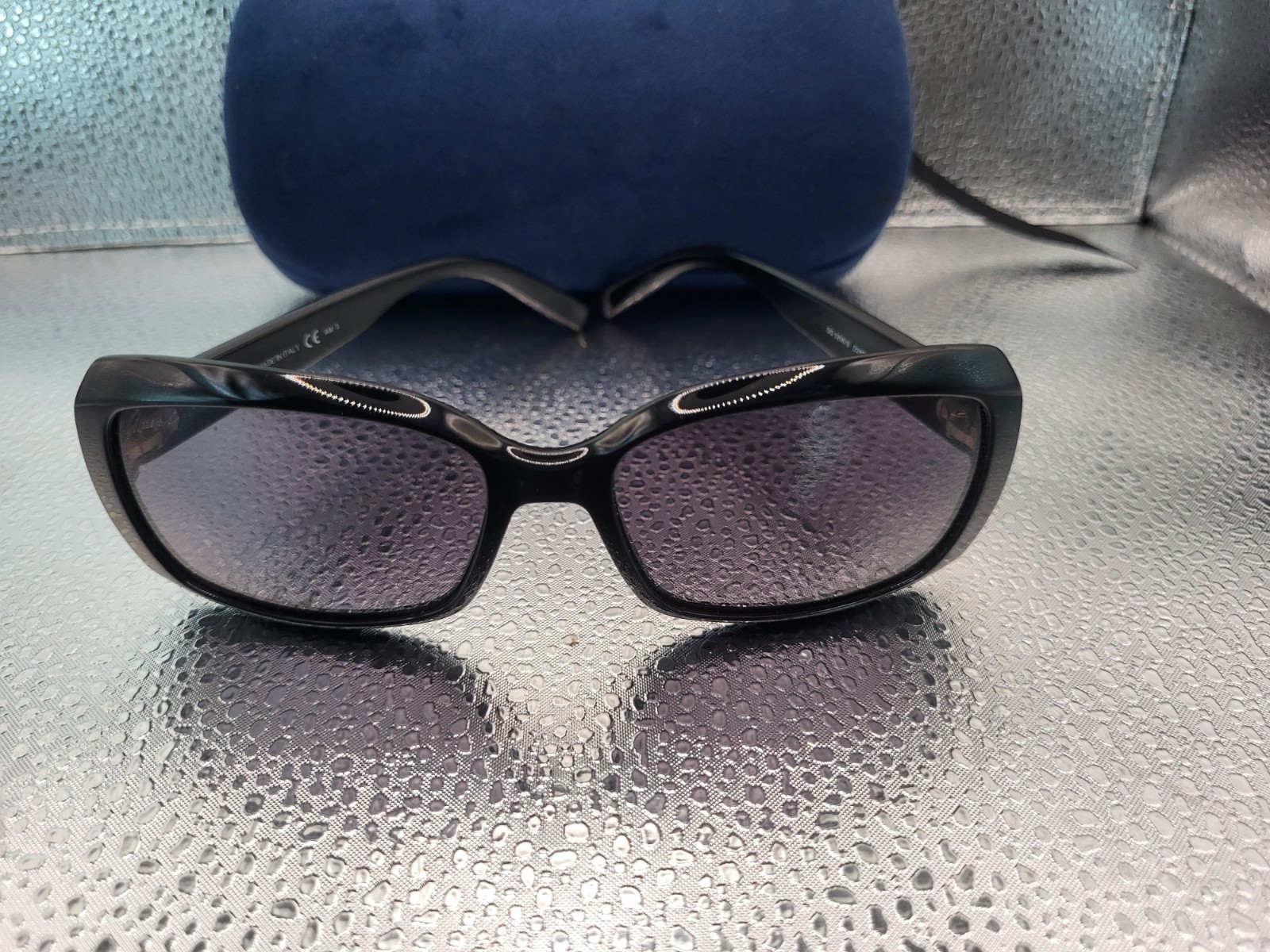 Gucci GG 3206/S D28BN Black Gold Monogram Sunglasses 56-16 130 MINT
