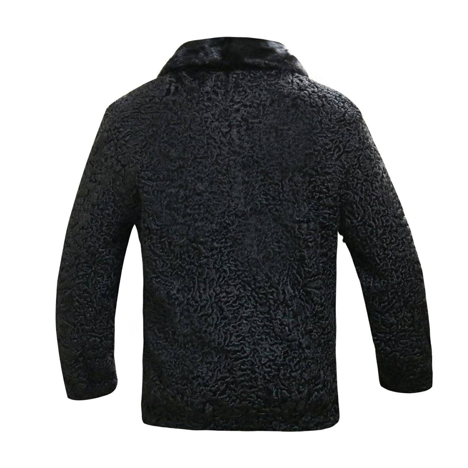Man’s Real Persian Lamb Fur Bomber Jacket Coat Luxury Outerwear All size Presale