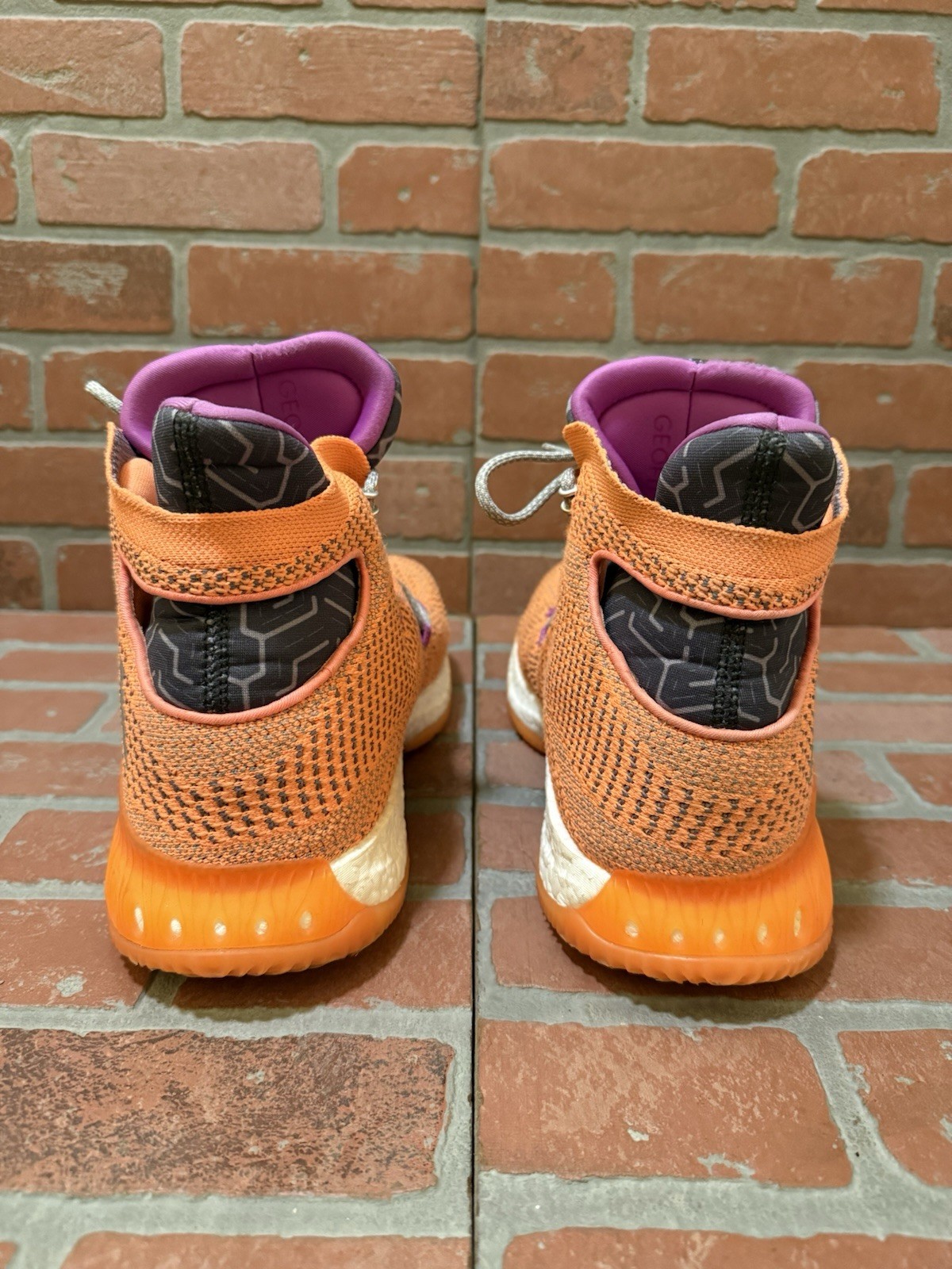 Adidas Crazy Explosive PrimeKnit size 14 basketball Shoes Sneakers GeoFit Orange