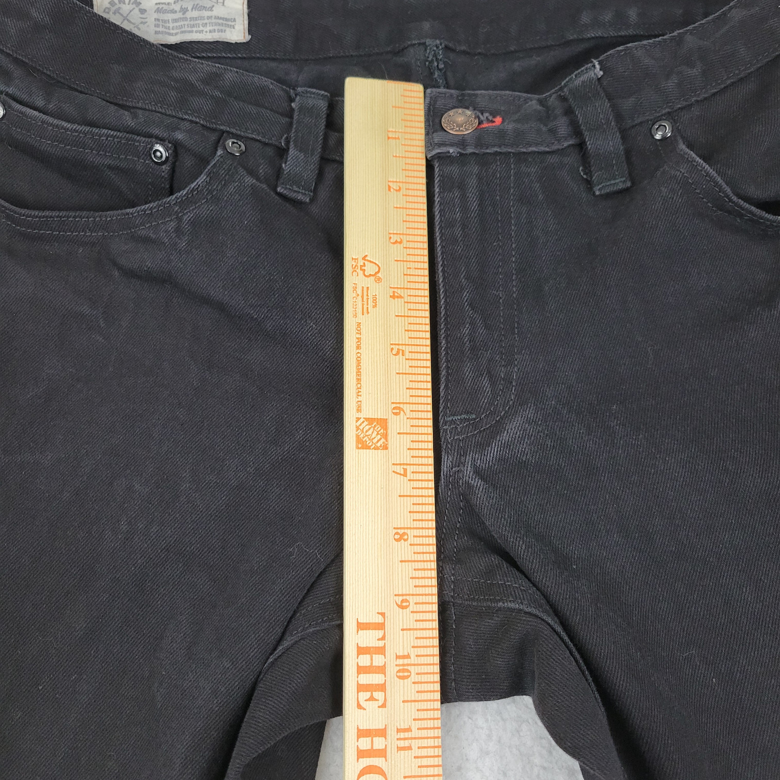 Denim & Spirits 45 Skinny Leg Jeans Mens CH Measures 32 x 34 Black Cotton USA