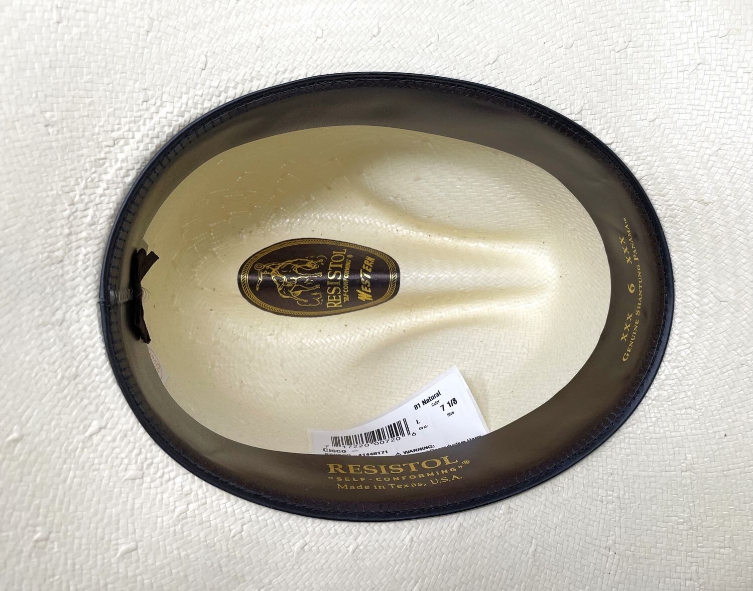 RESISTOL CISCO 6X STRAW GUS STYLE COWBOY WESTERN HAT