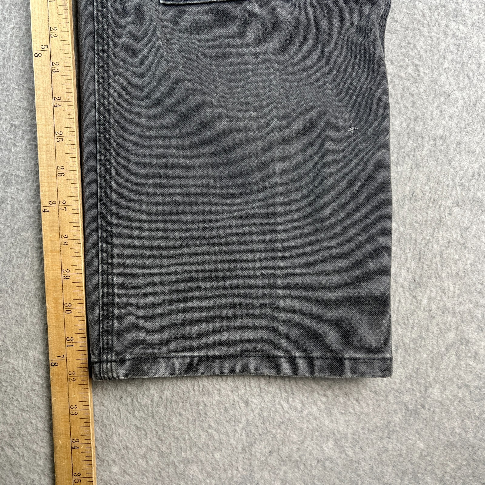 Carhartt Double Front Knee Pants Duck Canvas Stretch Flex 34×32 Grey BN3334