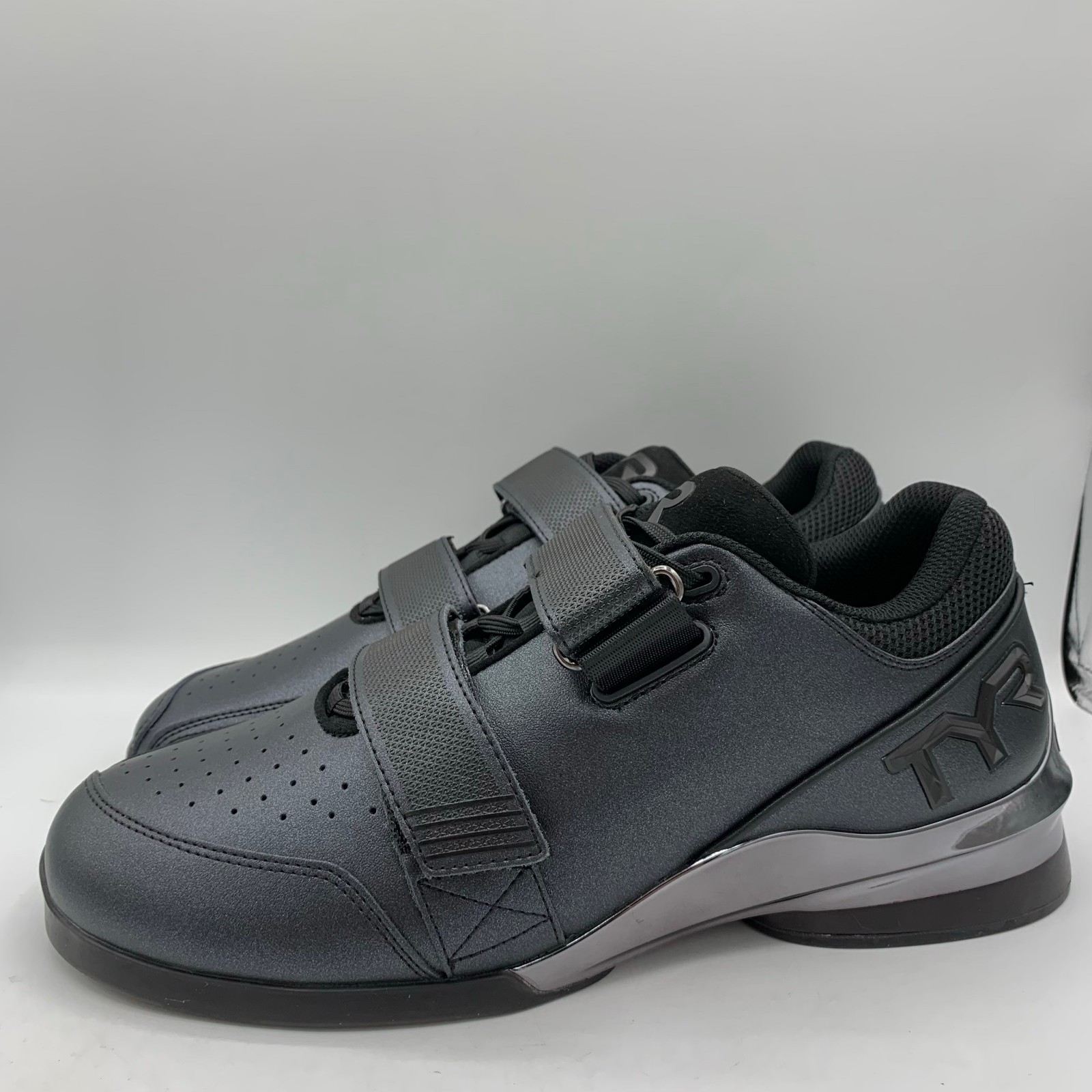 TYR TYRFORCE Elite Carbon Shoes Mens Size 11 Black Chrome Weightlifting Sneakers