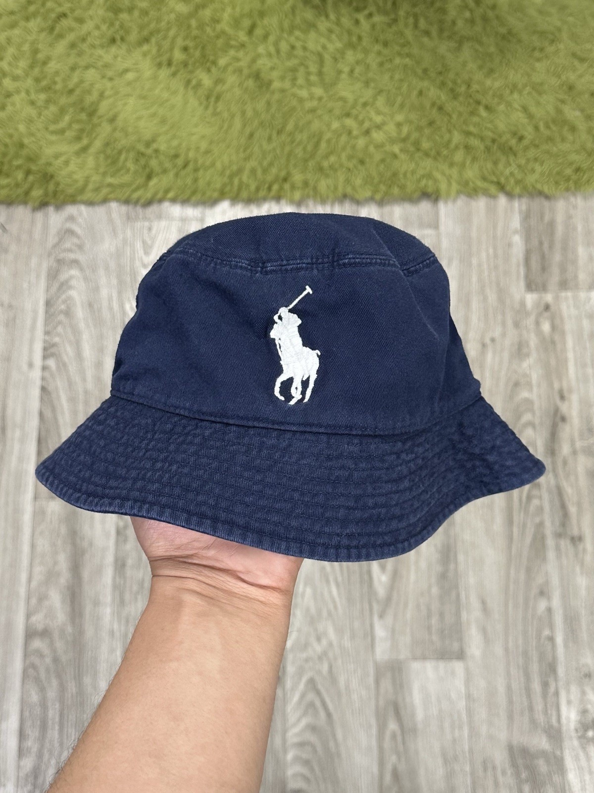 Boys Polo Ralph Lauren Bucket Hat 8-20 Navy Blue One Size