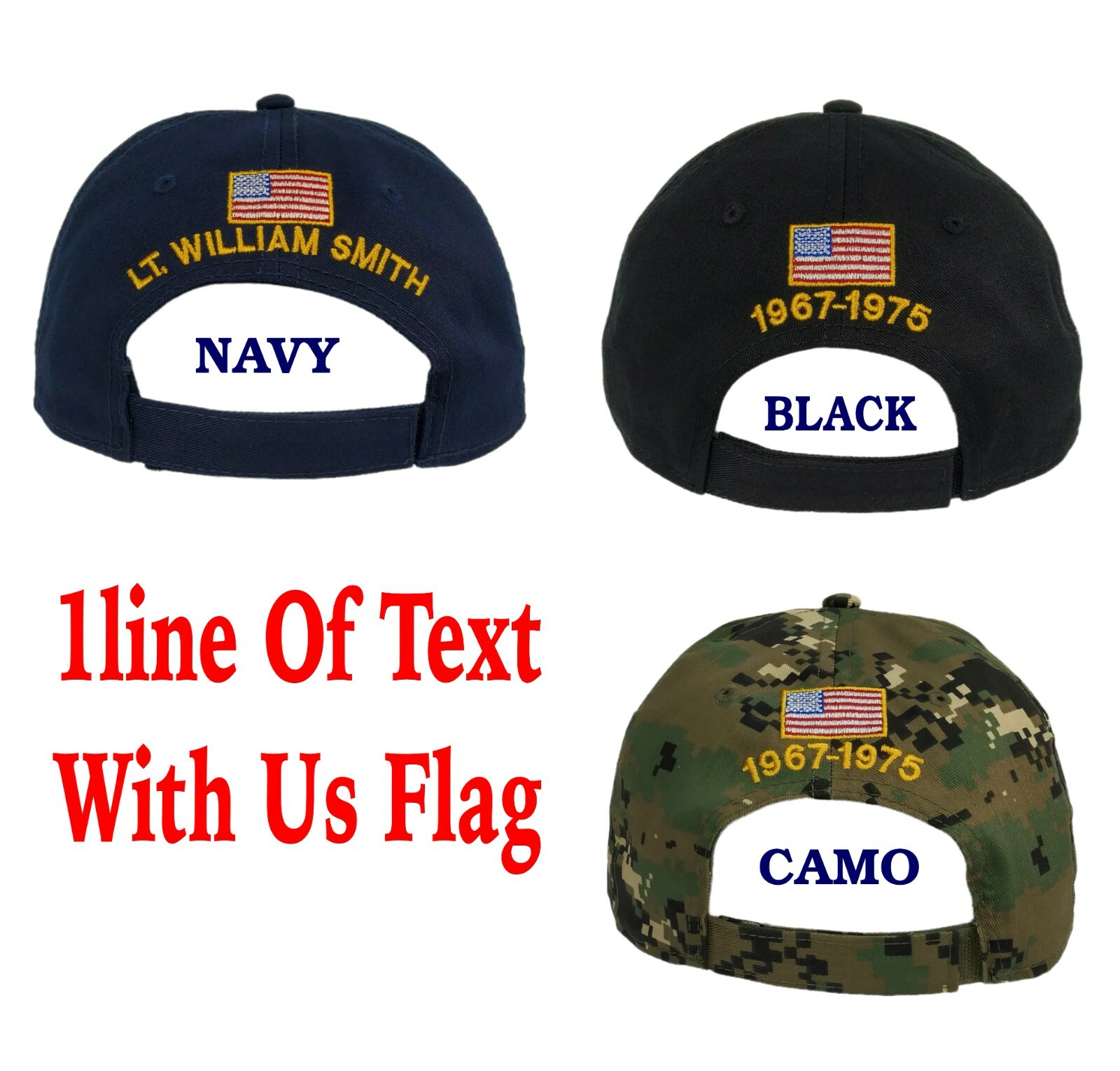 Personalized US Naval Submarine with Name of Your Choice Embroidered Cap
