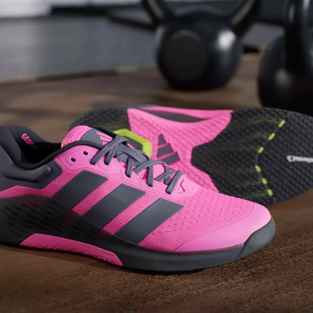 NWT ADIDAS Dropset 4 Power Training Shoes Mens Size 12 Lucid Pink Black KI8460