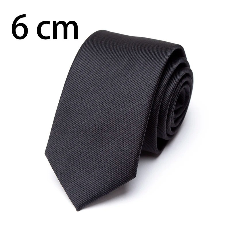 Men’s Solid Slim Necktie 6cm 7cm 8cm Wedding Business Formal Dress Tie