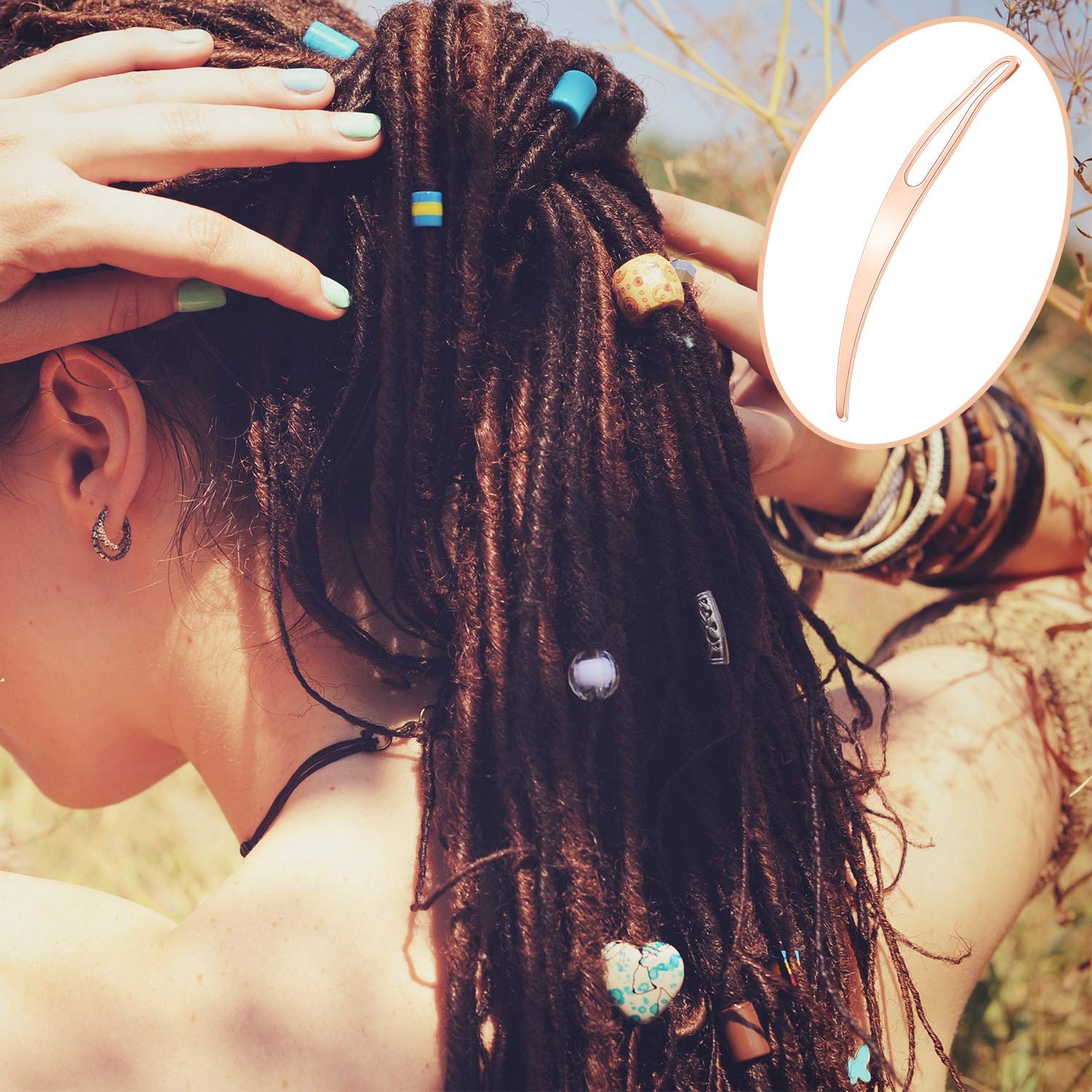 12 Piezas De Herramienta De Enclavamiento Kit De Herramientas Para Rastas, He…