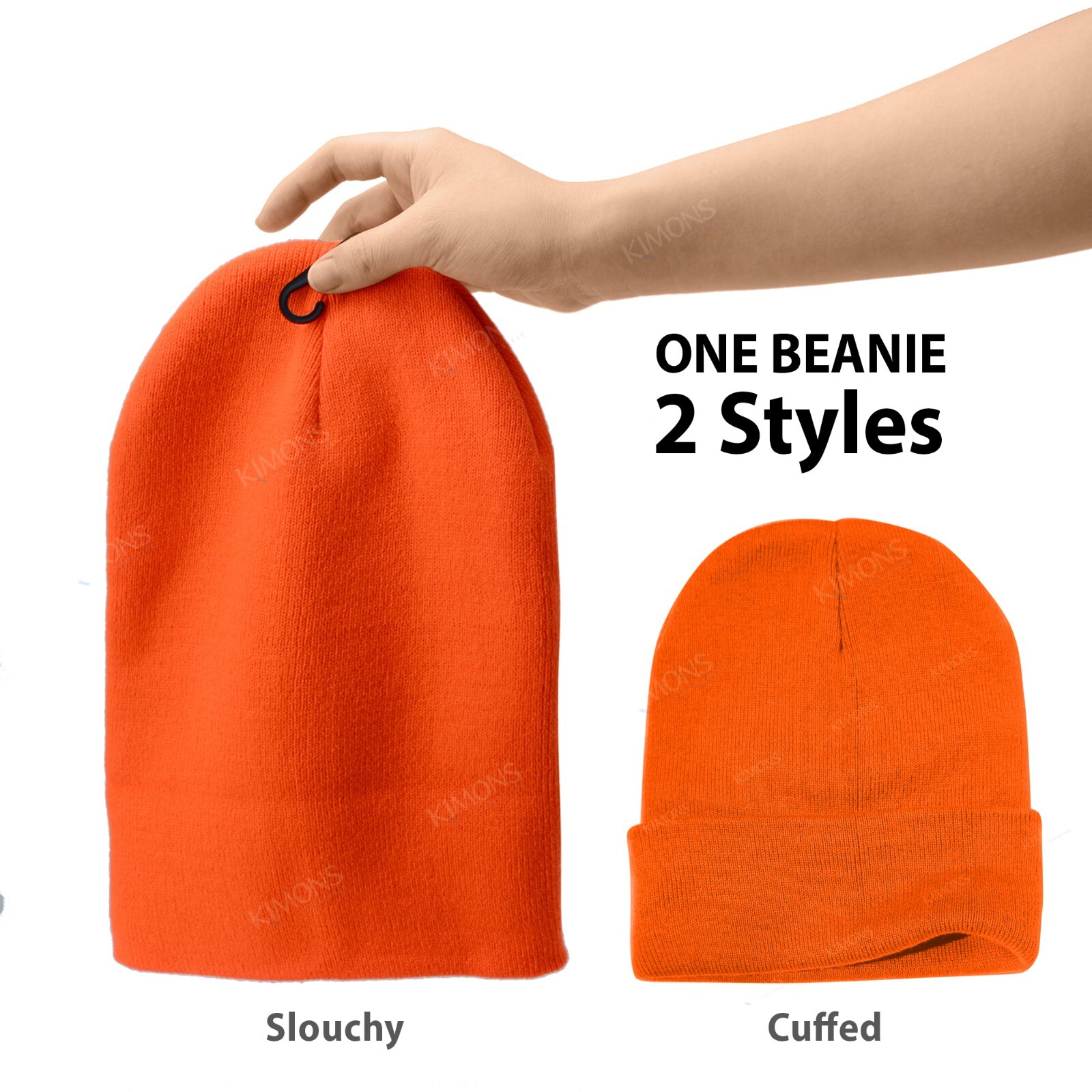 Beanie Hat Cap Solid Plain Knit Ski Skully Cuff Winter Warm Slouchy Men Women CF