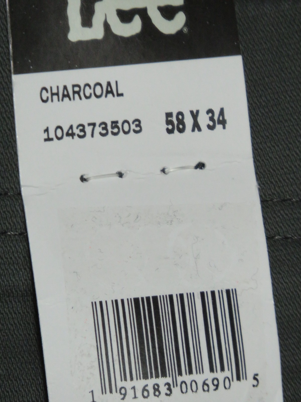 LEE PANT 58×34 CHARCOAL KHAKI EXTREME COMFORT STRAIGHT PERFORMANCE STRETCH NWT