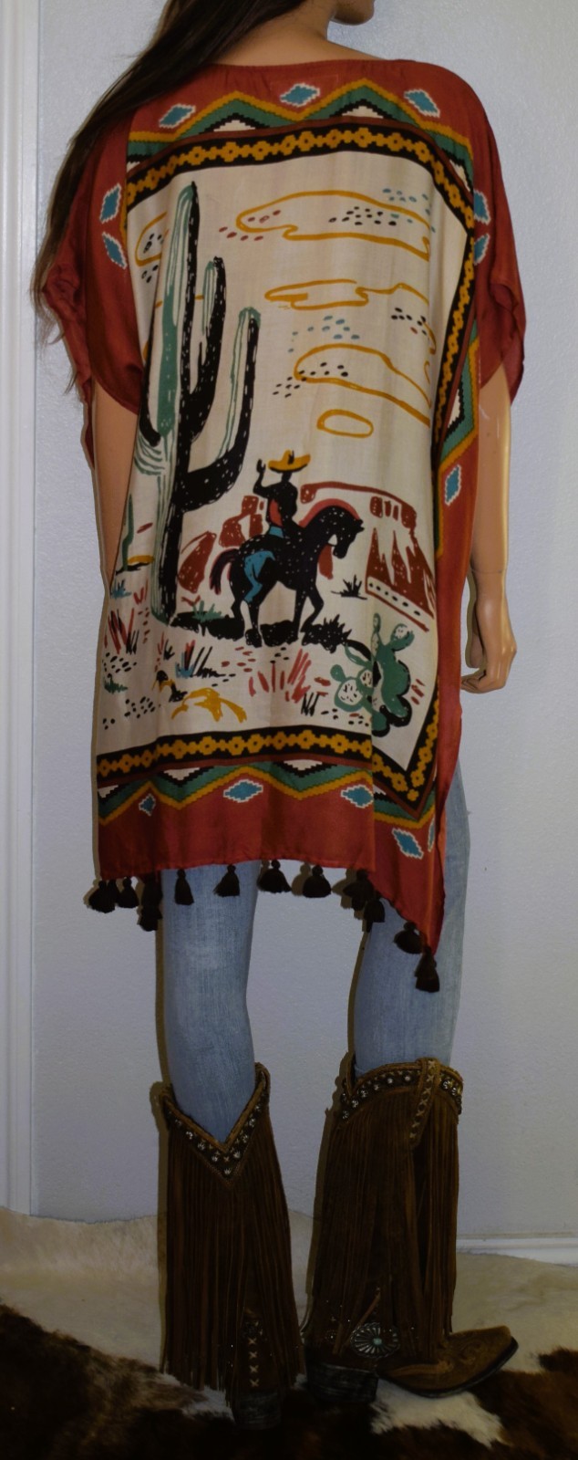 DOUBLE D RANCH Ay! Ay! Ay! Poncho Top Large X Large
