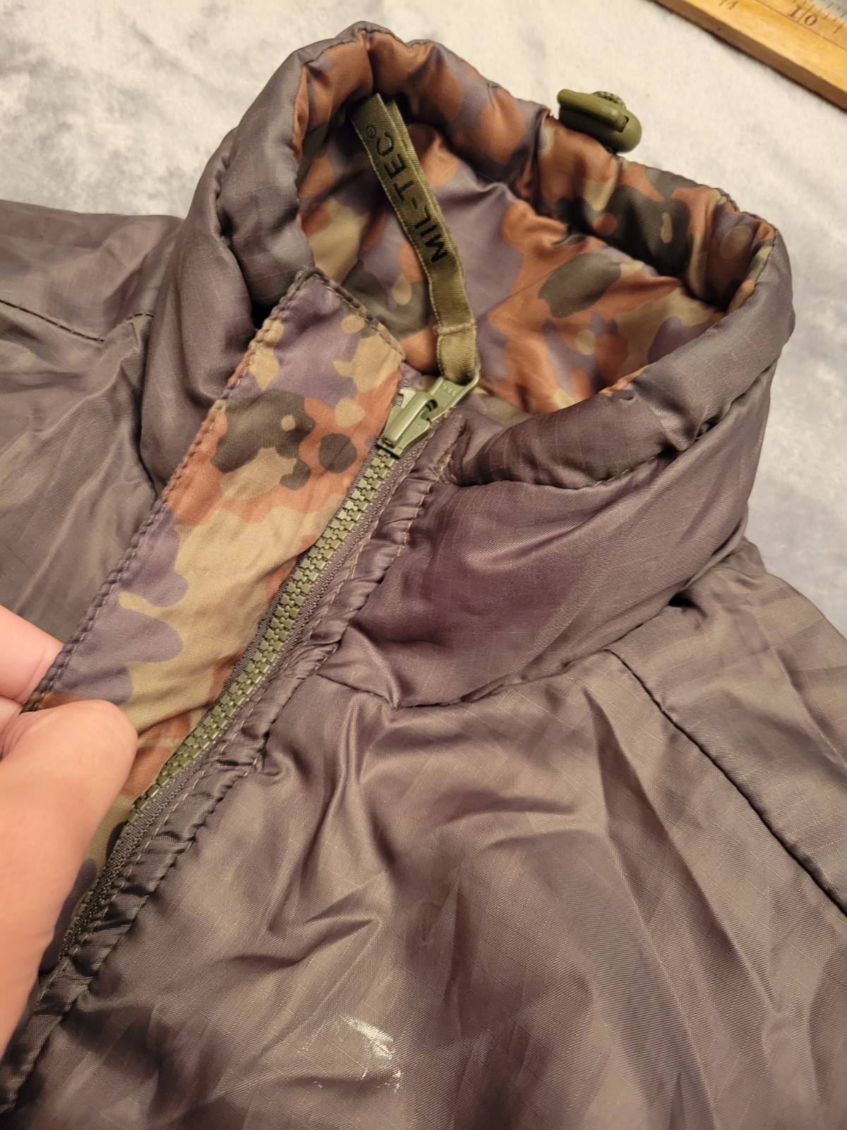 Mil Tec Sturm Thermal Jacket Men Small Reversible Camouflage German Military