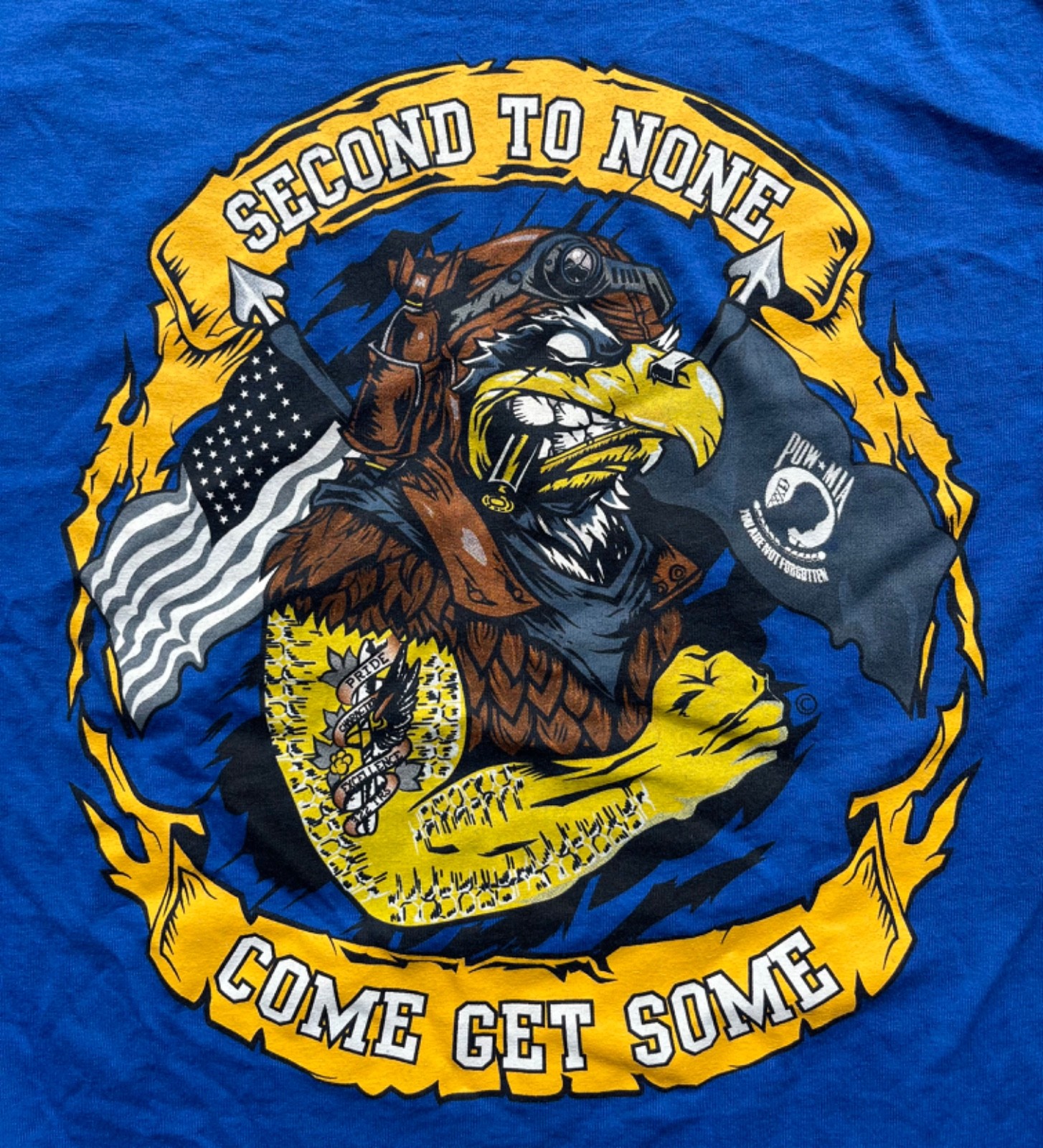 USAF 322nd Training Squadron T-Shirt Men’s Size MED Blue Second To None Get Some