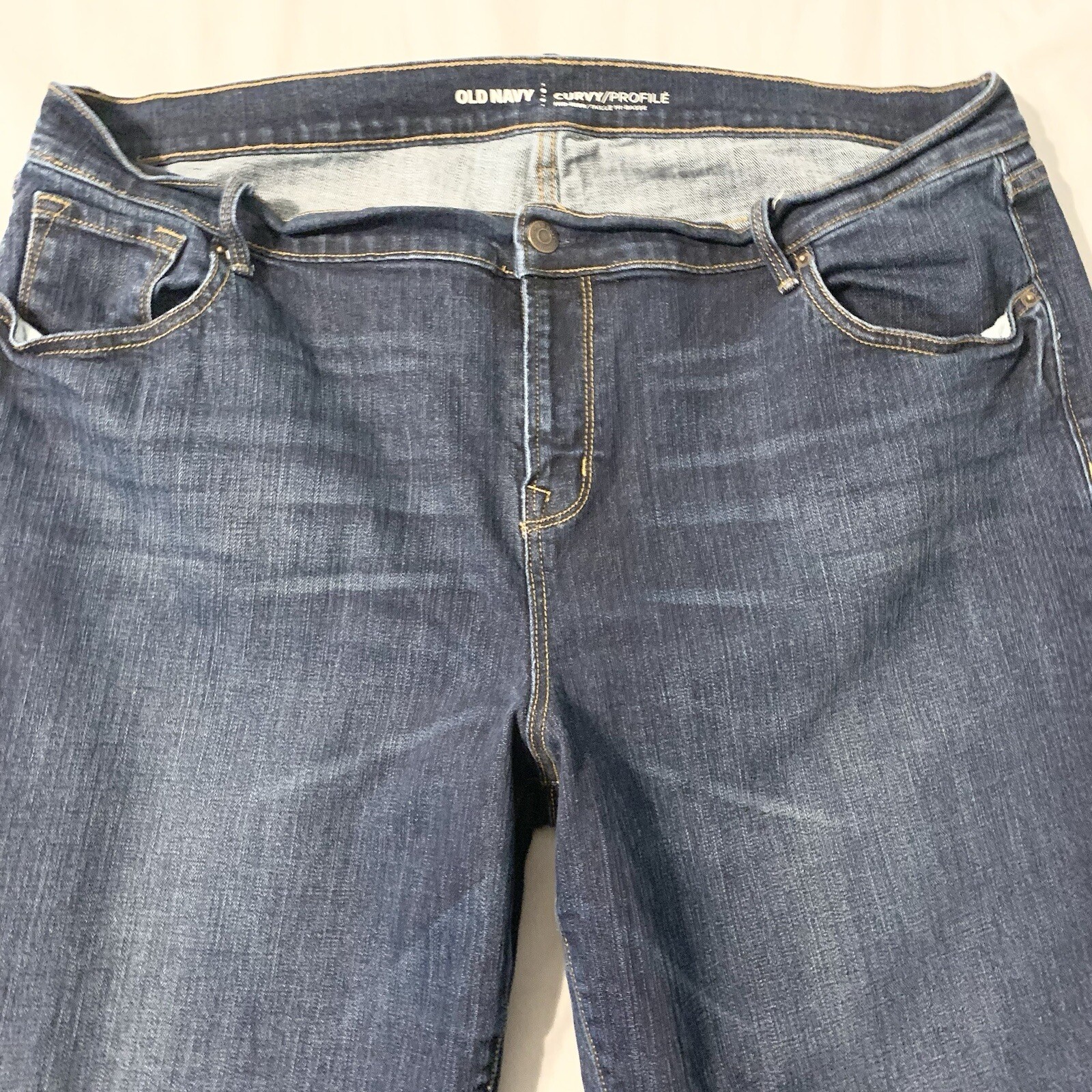 Old Navy Jeans 18 Reg (38×30) Blue Richmond Curvy Profile Mid Rise Stretch Comfy