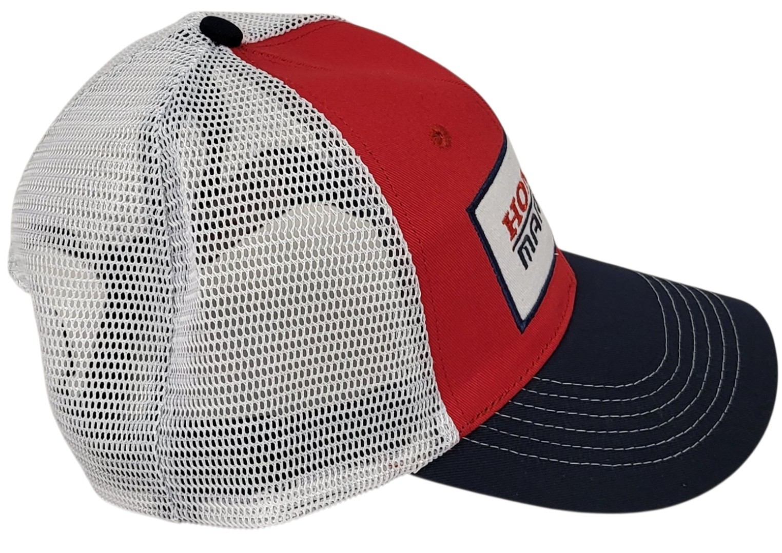 NEW Honda Marine Men’s Trucker Snapback Adjustable Cap (RED/NAVY BLUE/WHITE)
