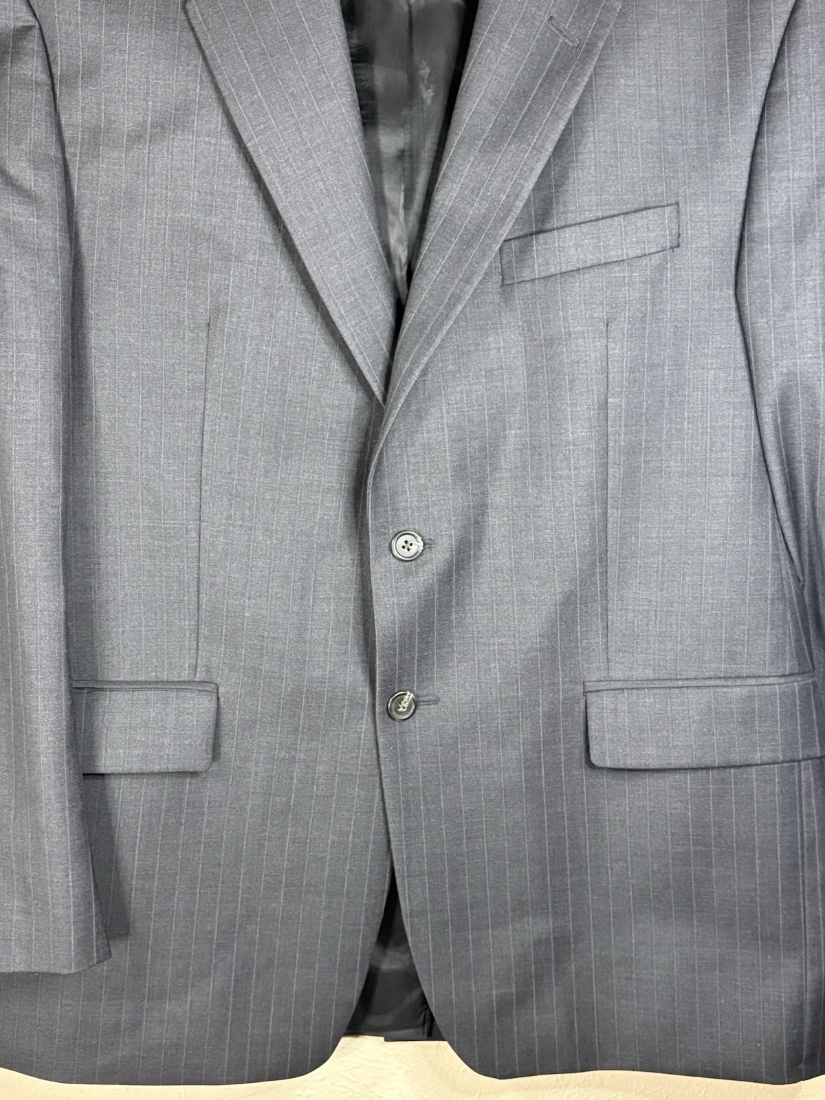 Lauren Ralph Lauren Dark Gray Blazer Mens Sz 44R 2 Button Wool Sport Coat Jacket