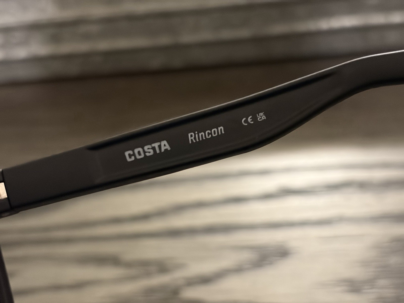 Costa Rincon Polarized Sunglasses Matte Black Gray 580P w/Original Case