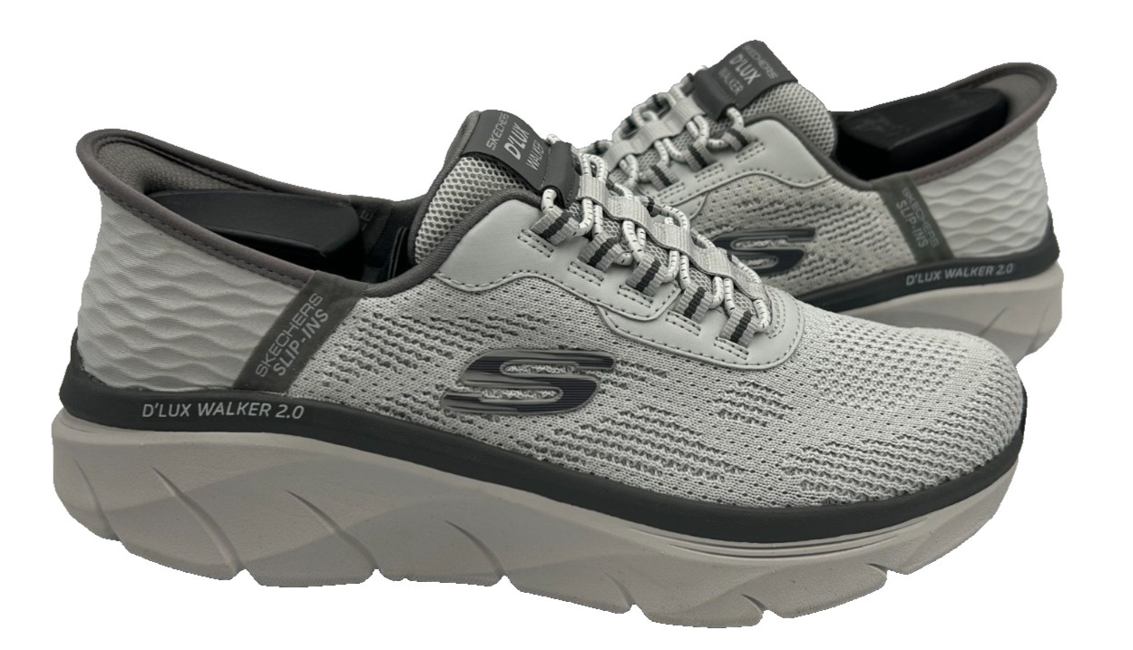 Skechers Men’s Slip-Ins RF D’Lux Walker 2.0 Rezinate Shoes Gray Size:9.5 88Q
