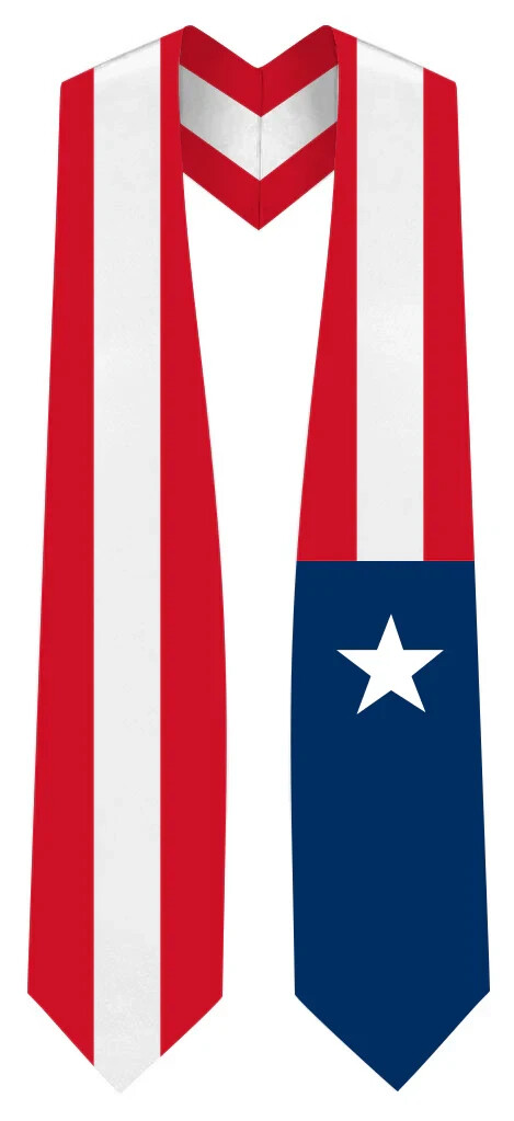 Puerto Rico Graduation Stole – Puerto Rican Flag Sash