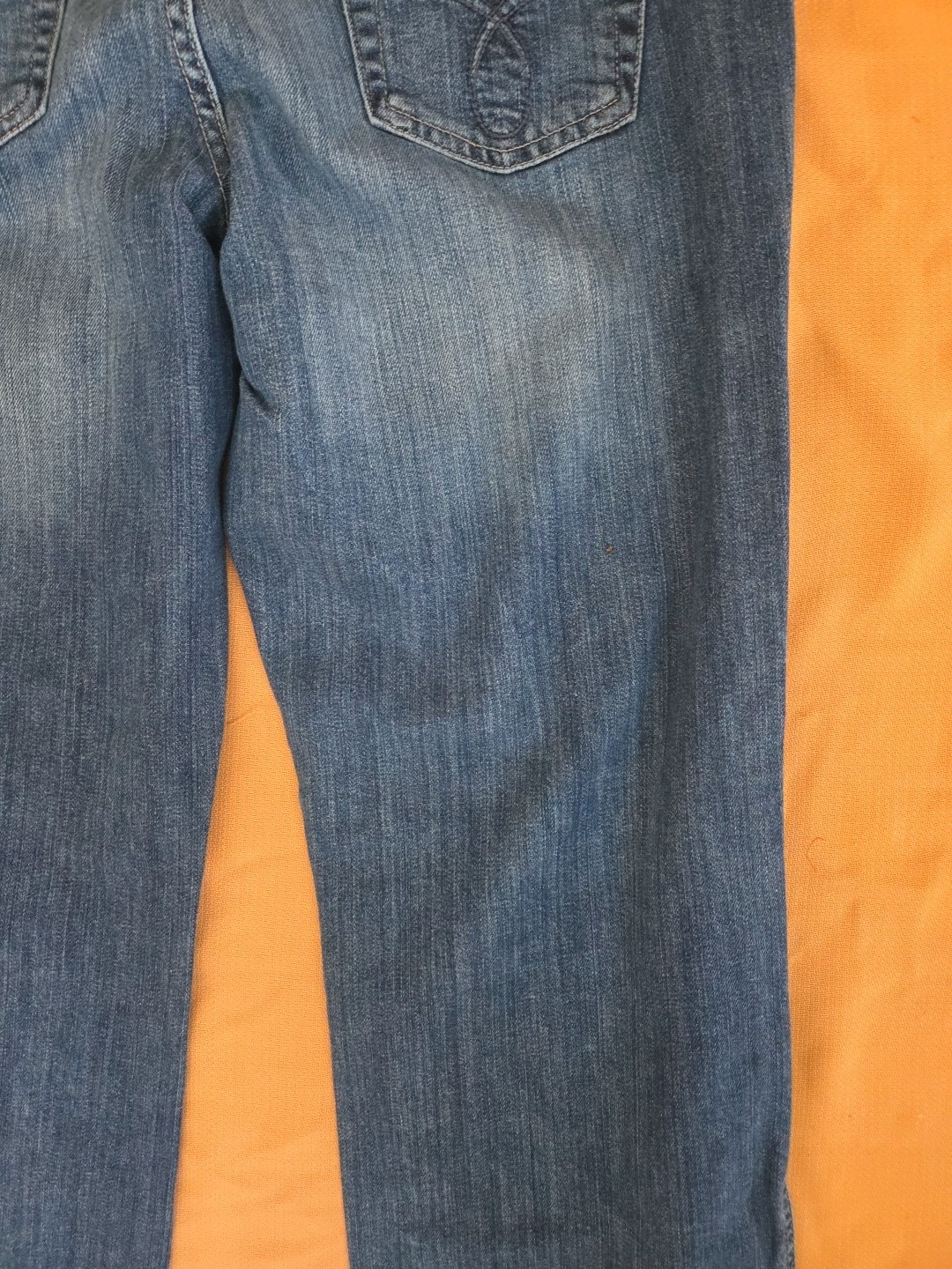 Calvin Klein Women’s Jeans Lean Boot Size 32 14 Button Flap Back Pockets