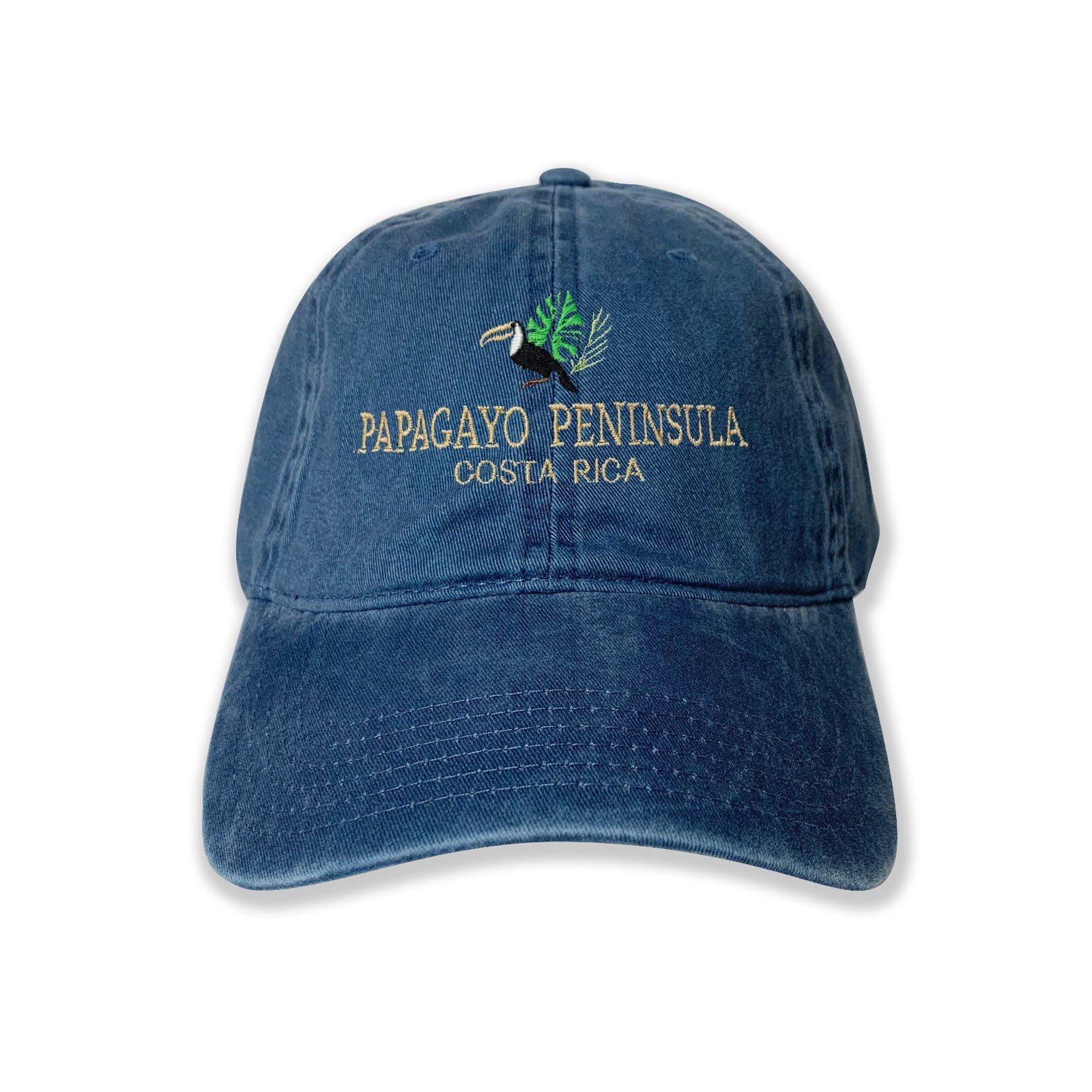 Papagayo Peninsula Costa Rica Embroidered Baseball Cap with Toucan Design