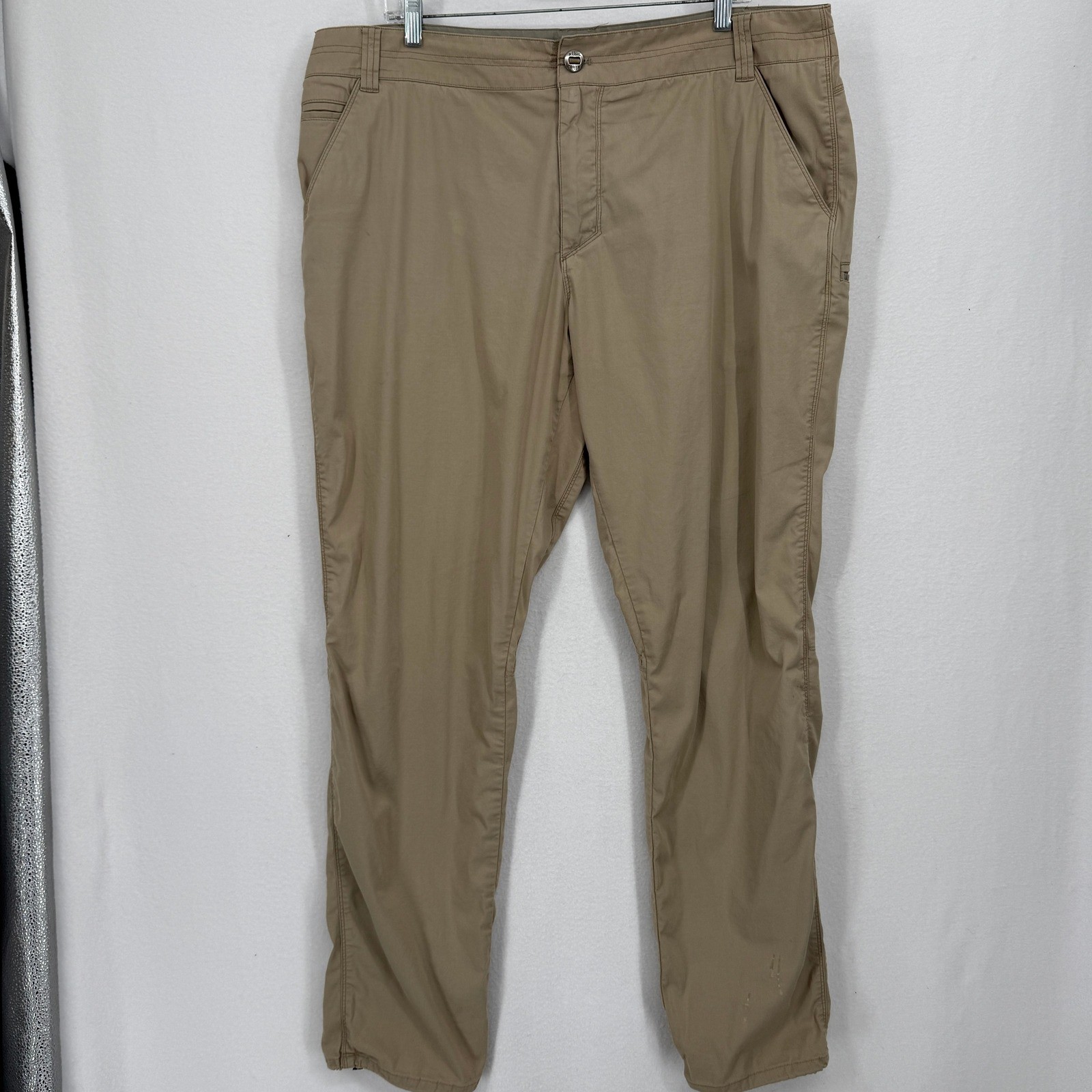 Kuhl Resistor Lite Chino Mens 38×34 Khaki Tan Stretch Technical Hiking Pants