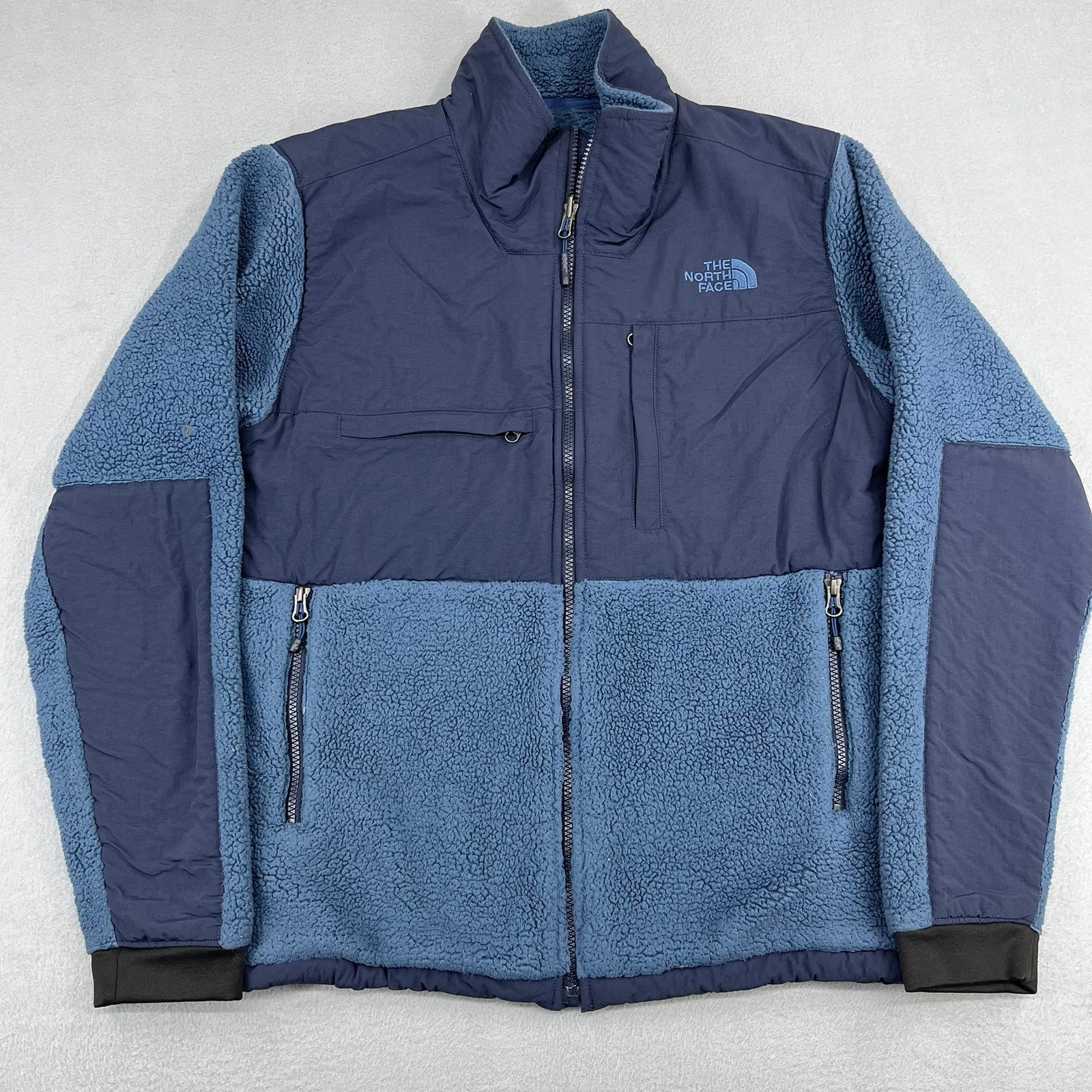 The North Face Mens Denali 2 Fleece Jacket Blue Full Zip Size S Small