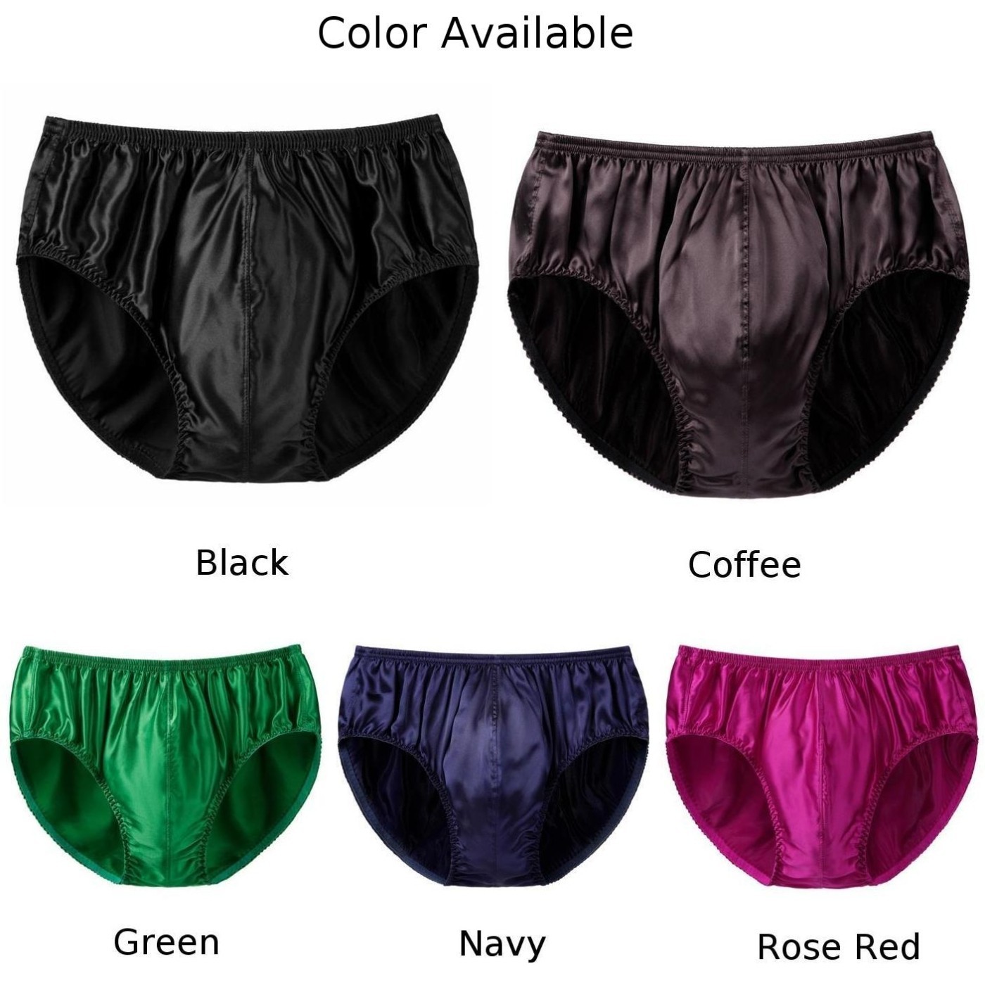 Silk Middle Waist Men’s Underwear Bikini Glossy Bottoms Briefs Panties