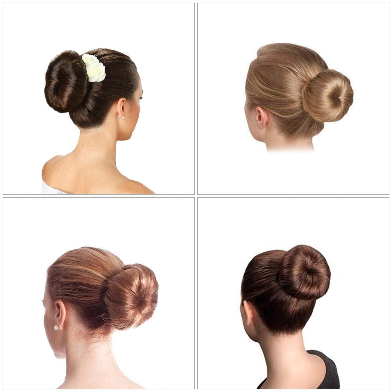 KISSBUTY Bun Maker (7 Count) – Hair Donut for French Twist, Wrap, Snap Disk