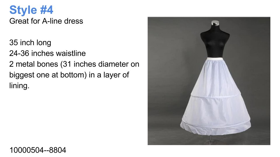 US Stock Wedding Petticoat Bridal Crinoline//Slip/Underskirt A Line Mermaid Slip