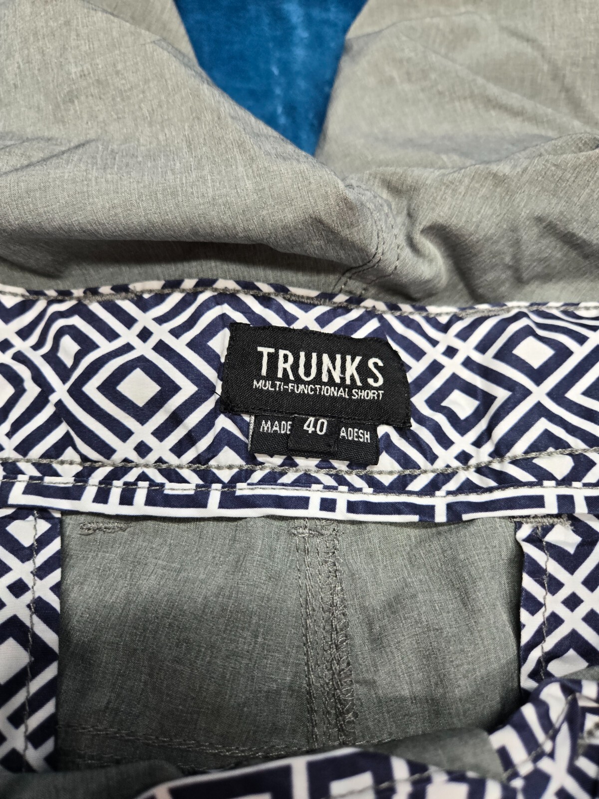 MULTI FUNCTIONAL SHORT Size 40 Gray TRUNKS SURF & SWIM CO.