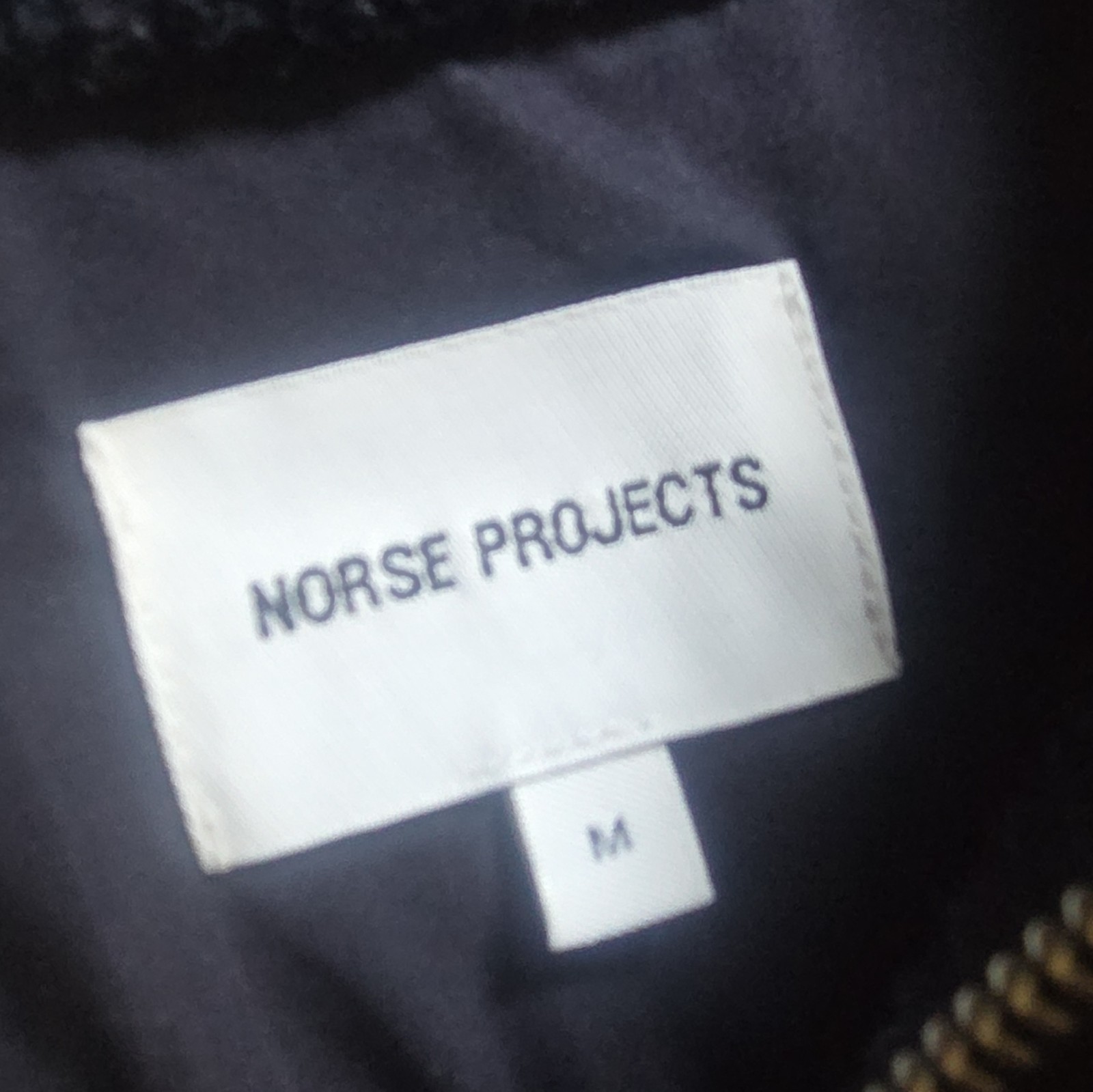 NORSE PROJECTS The Frederik Tab Series Fleece Jacket Navy Blue Size Medium