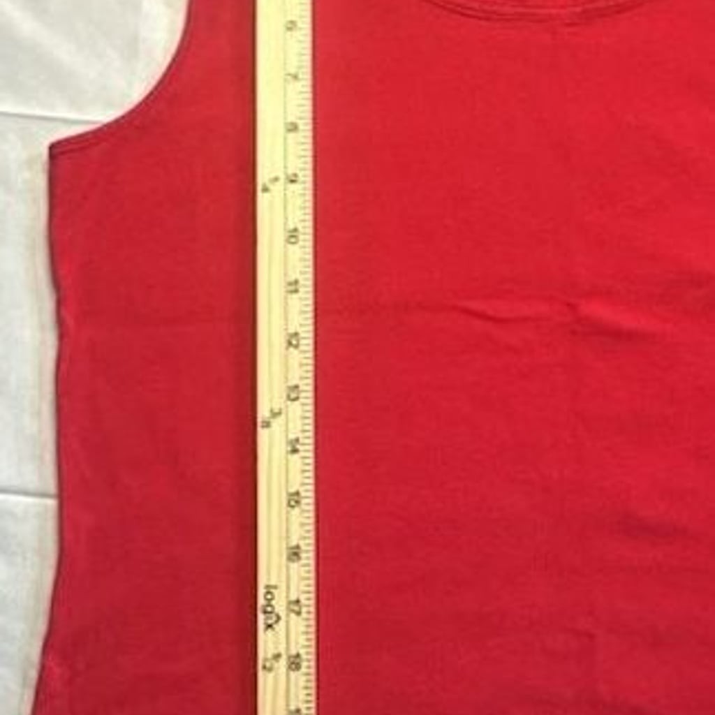 White Stag Womens Red Sleeveless Cotton Tank Top Large 12/14