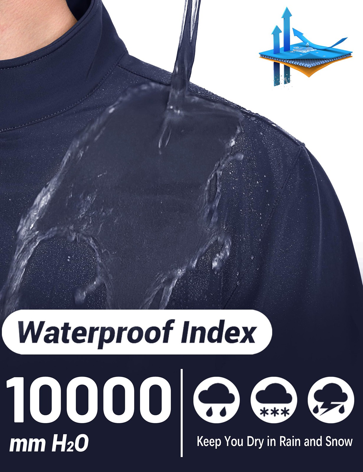 Men’s Lightweight Softshell Jacket Waterproof Fleece Lined Winter Winter Jackets