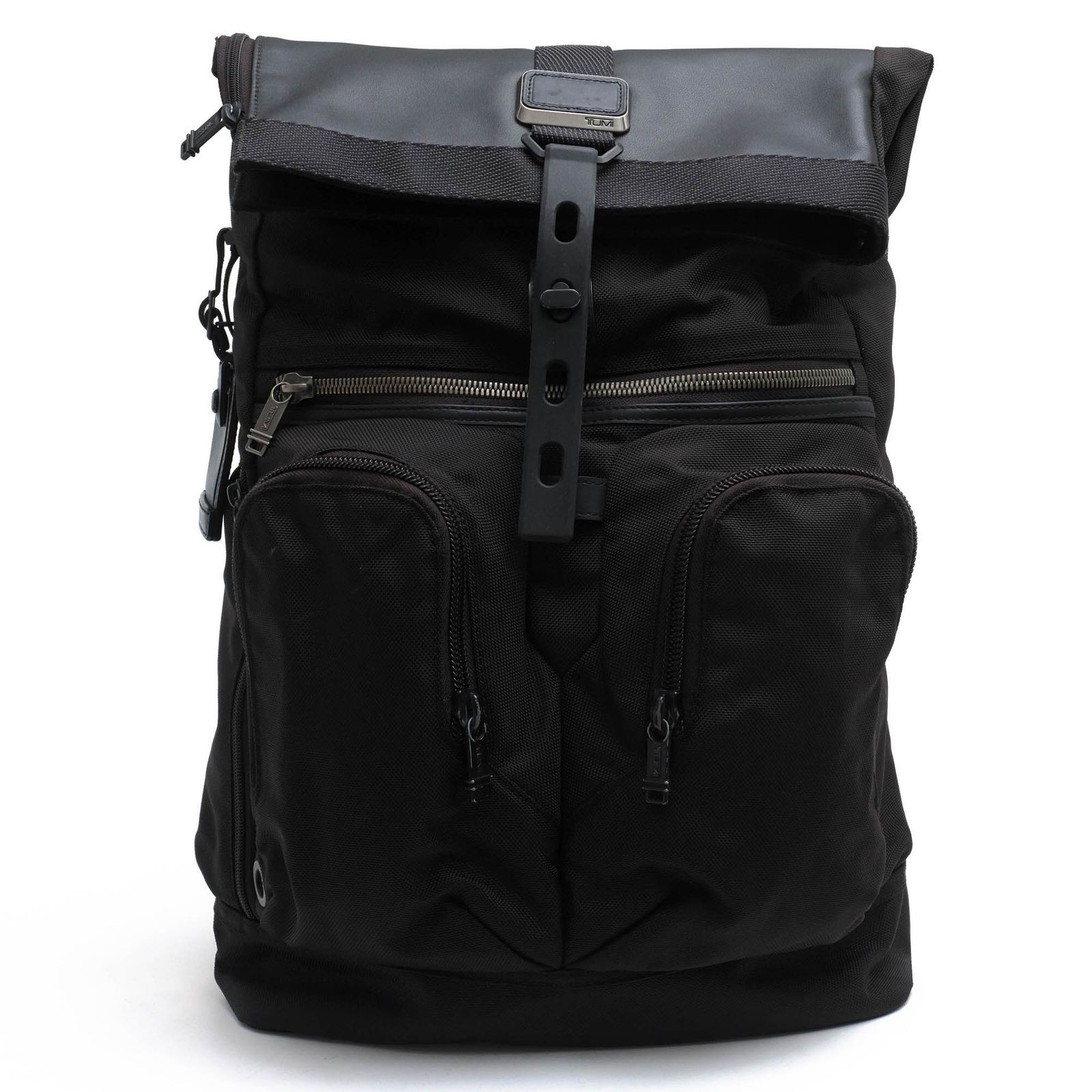 TUMI Backpack Bag Backpack Men s Nylon Leather Leather Black 232388D Alpha Brav