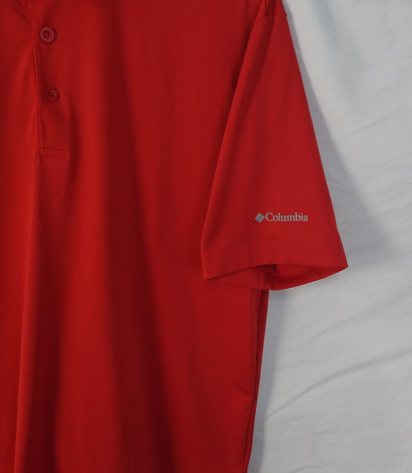 Columbia Men’s Polo Golf Shirt Short Sleeve Shirt Size Large Red Free Returns