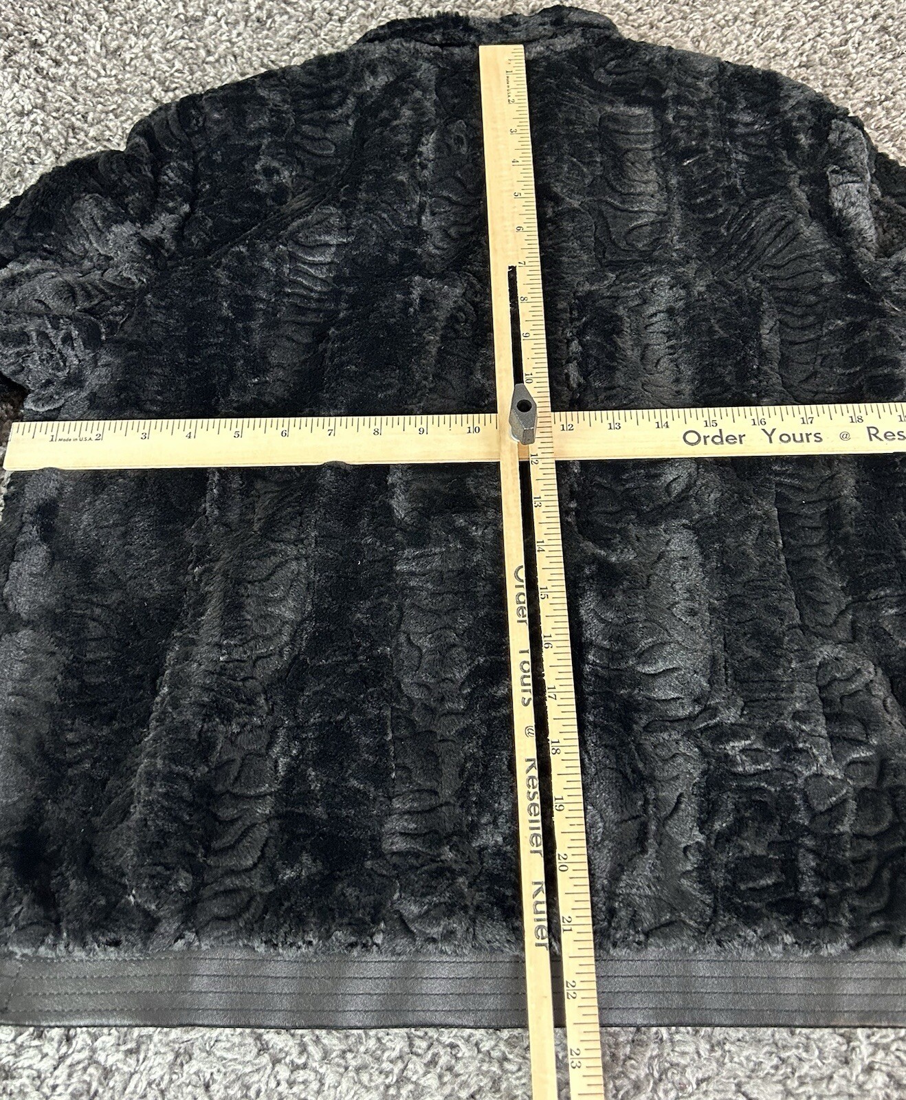 NWT Alfred Dunner Short Faux Fur Jacket Womens 10 Petite 10P Faux Leather Trim