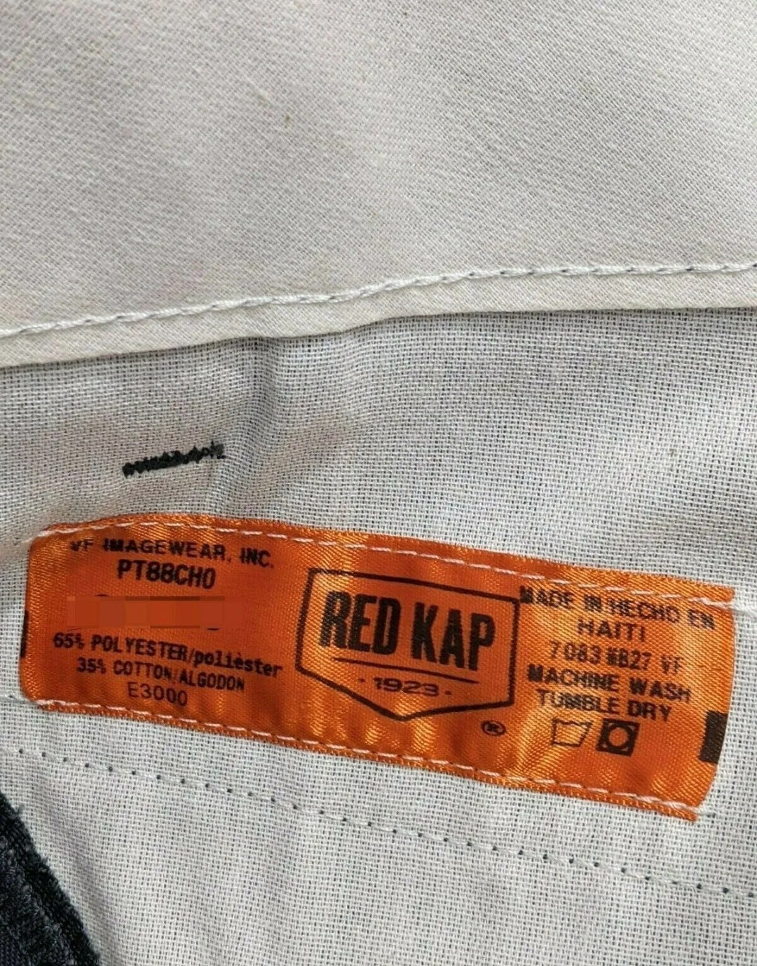 Red Kap Cap PT88CHO SIZE 33 UNHEMMED 37″ CHARCOAL CARGO INDUSTRIAL PANT