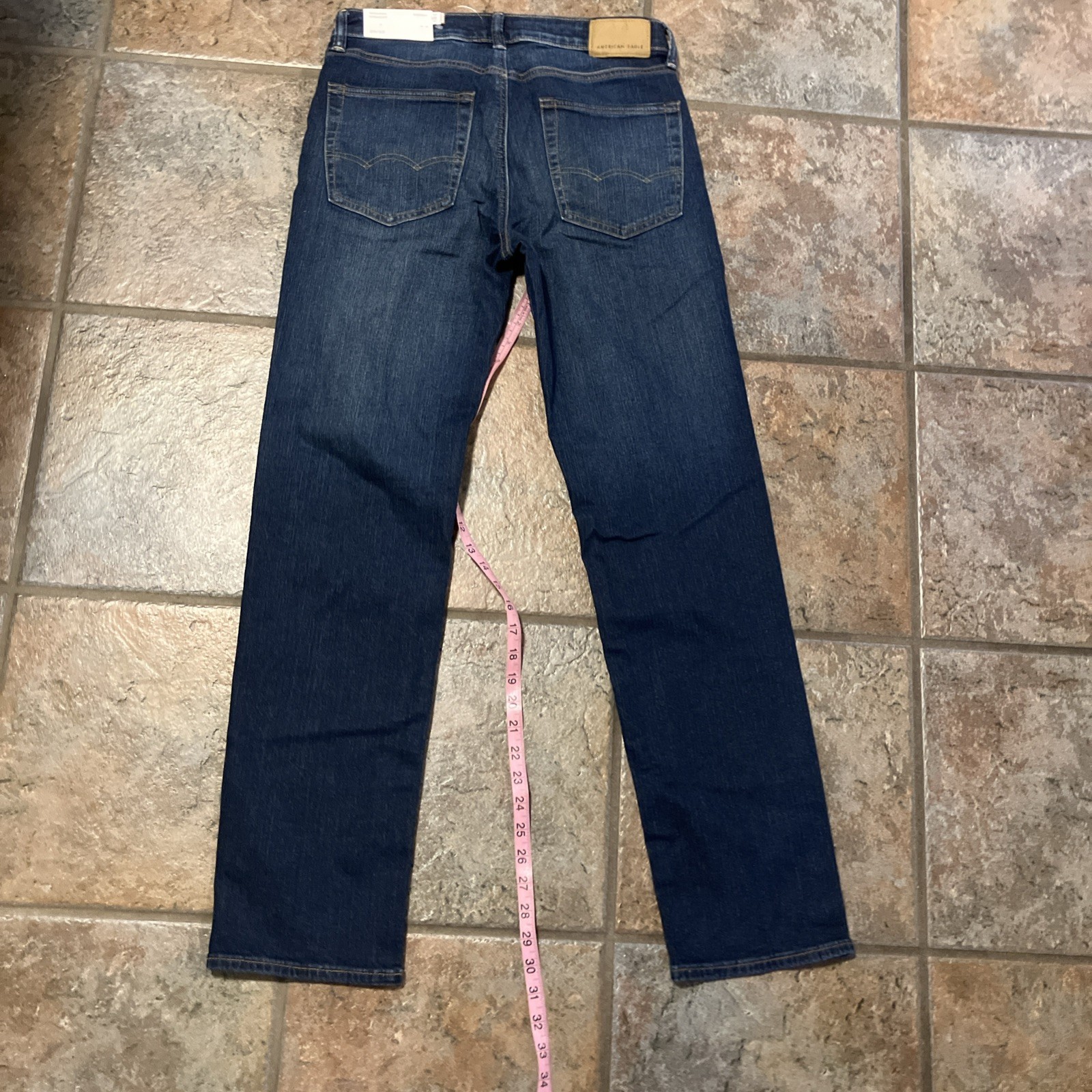 New 29×32 American eagle mens original Straight Airflex+ Dark wash blue 6519