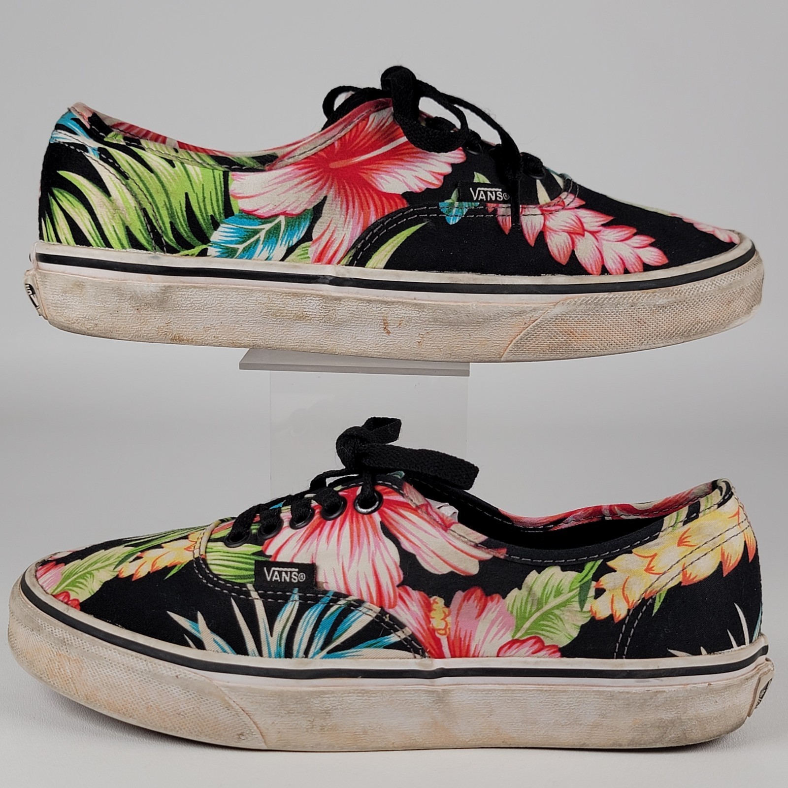 Vans Hawaiian Floral Pattern Skateboarding Shoes Size Men 6.5 Women 8 Low Top