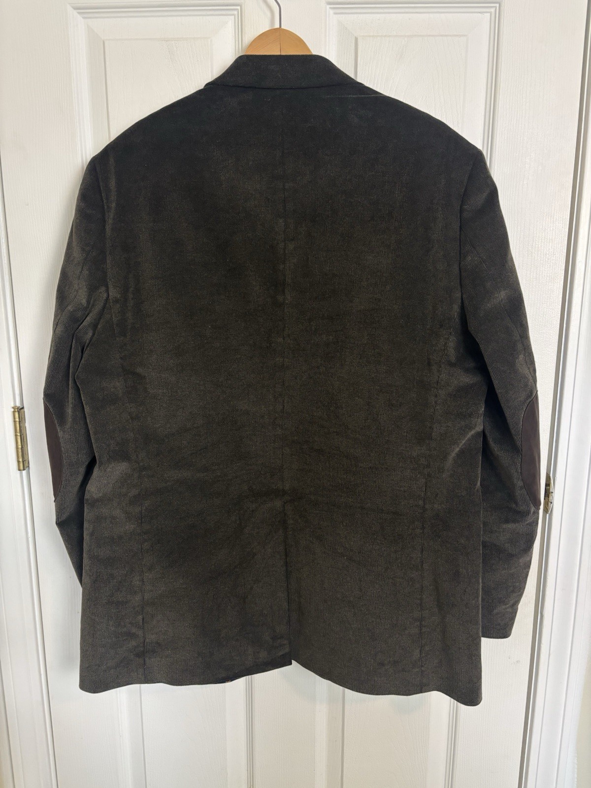 Y2K Chaps Wale Corduroy 2 Button Sport Coat Blazer Elbow Patch Pheasant 44R