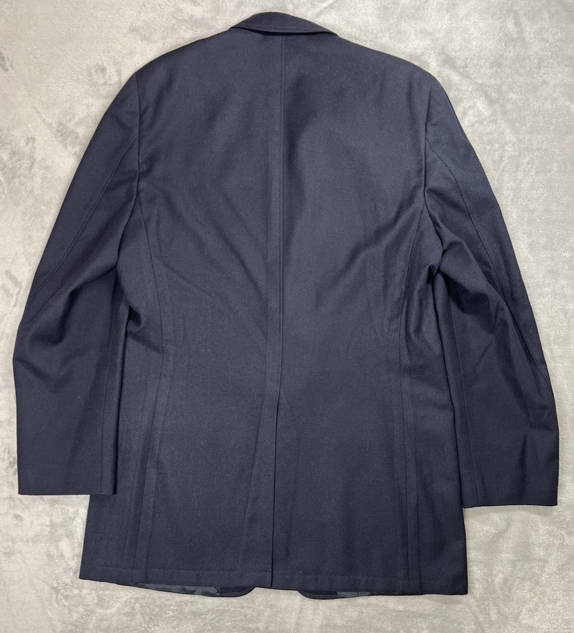Stafford Blazer Mens 44XL Extra Long Navy Blue Wool Gold Button Sport Coat